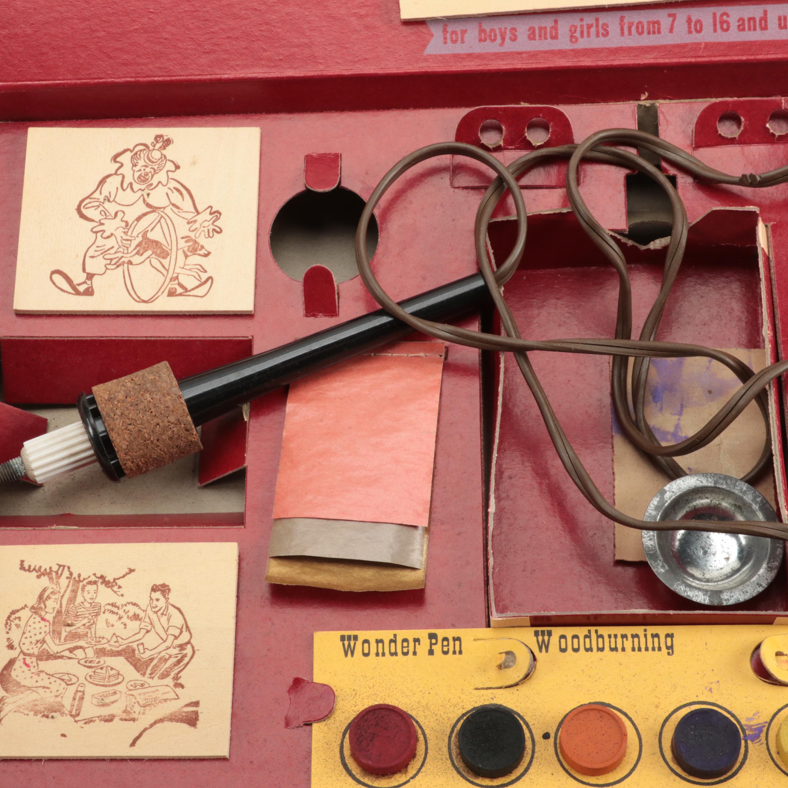 Parker Brothers "Booby Trap" with More Board Games, Bells and Woodburning Set