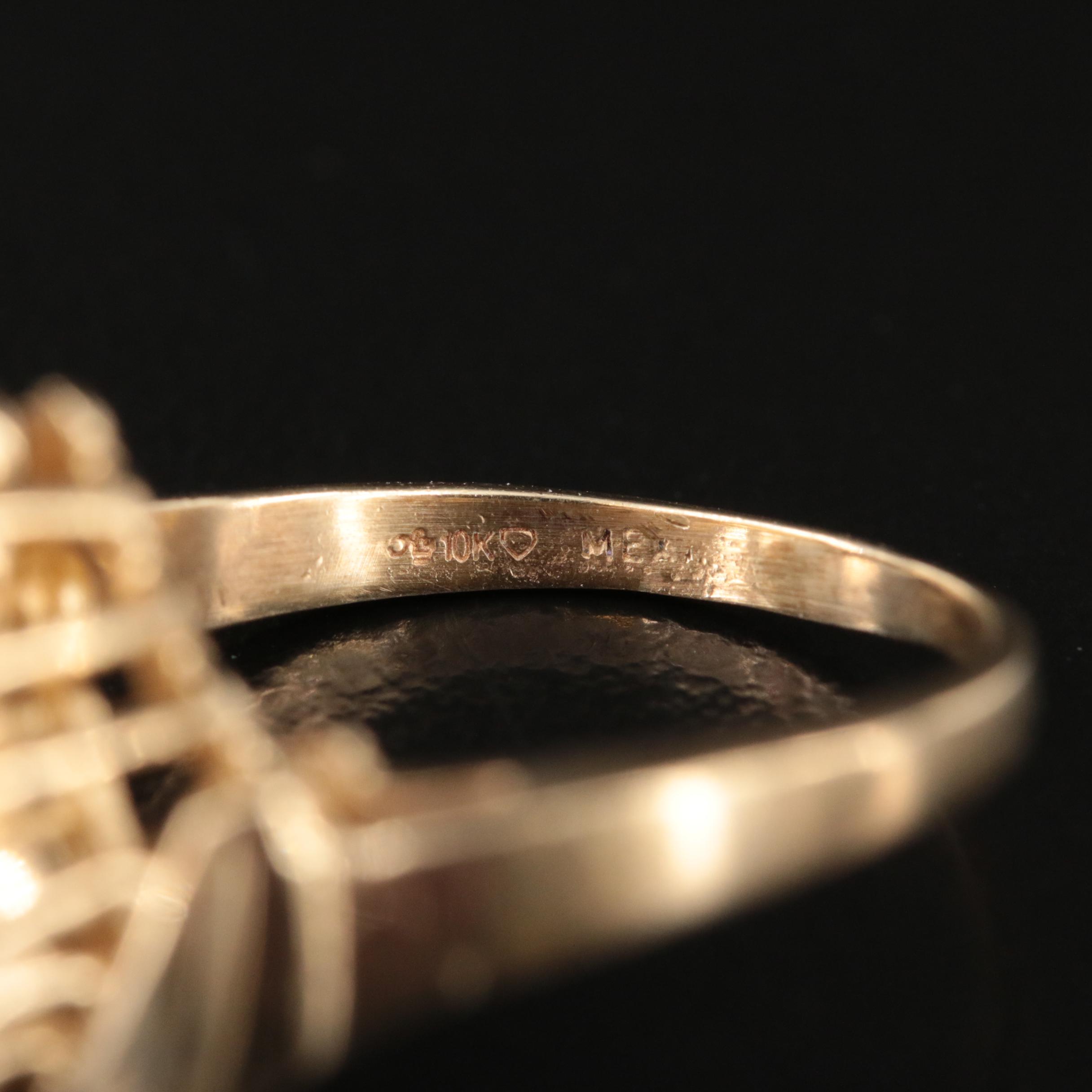 10K Diamond and Sapphire Ring