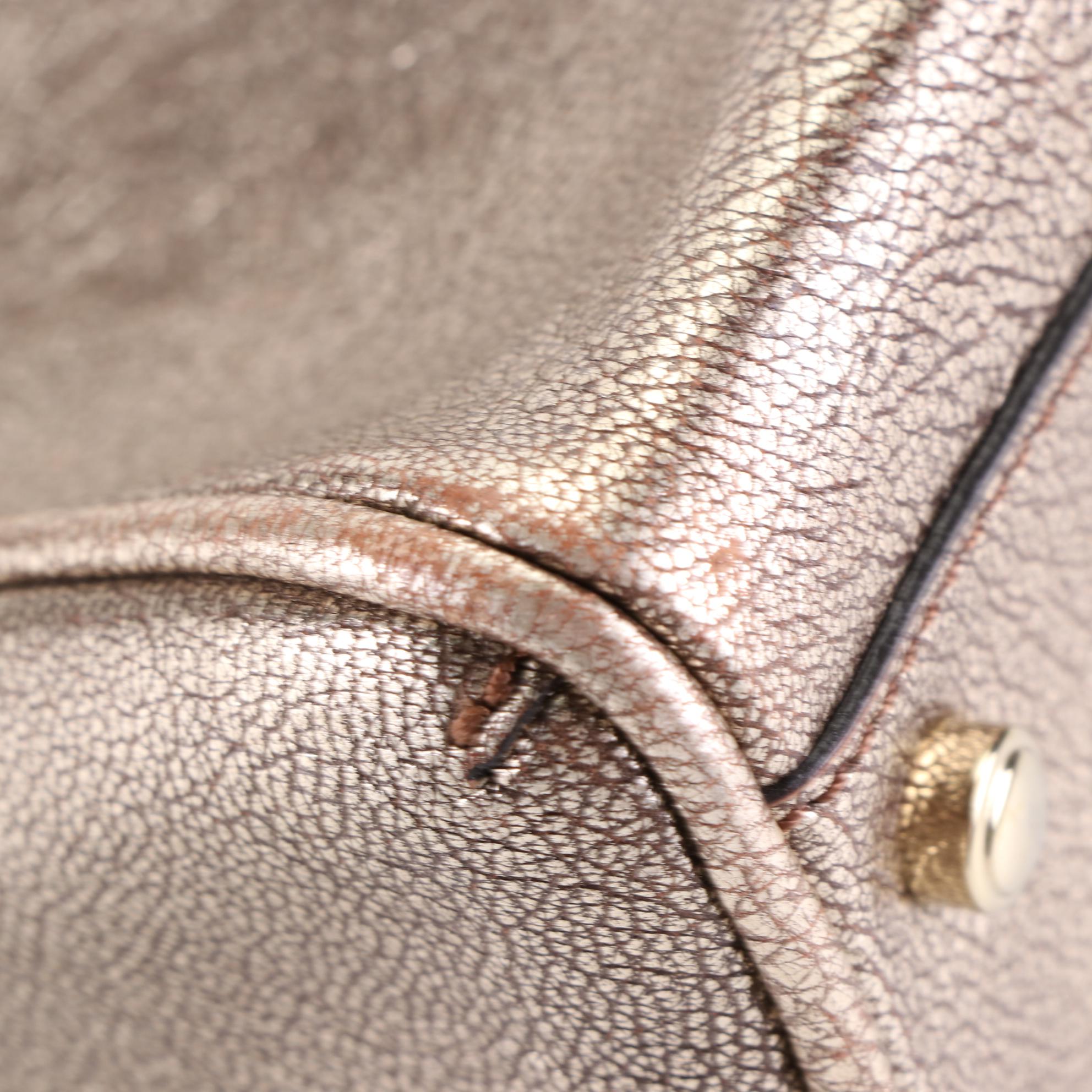 Cartier Marcello Metallic Leather Handbag