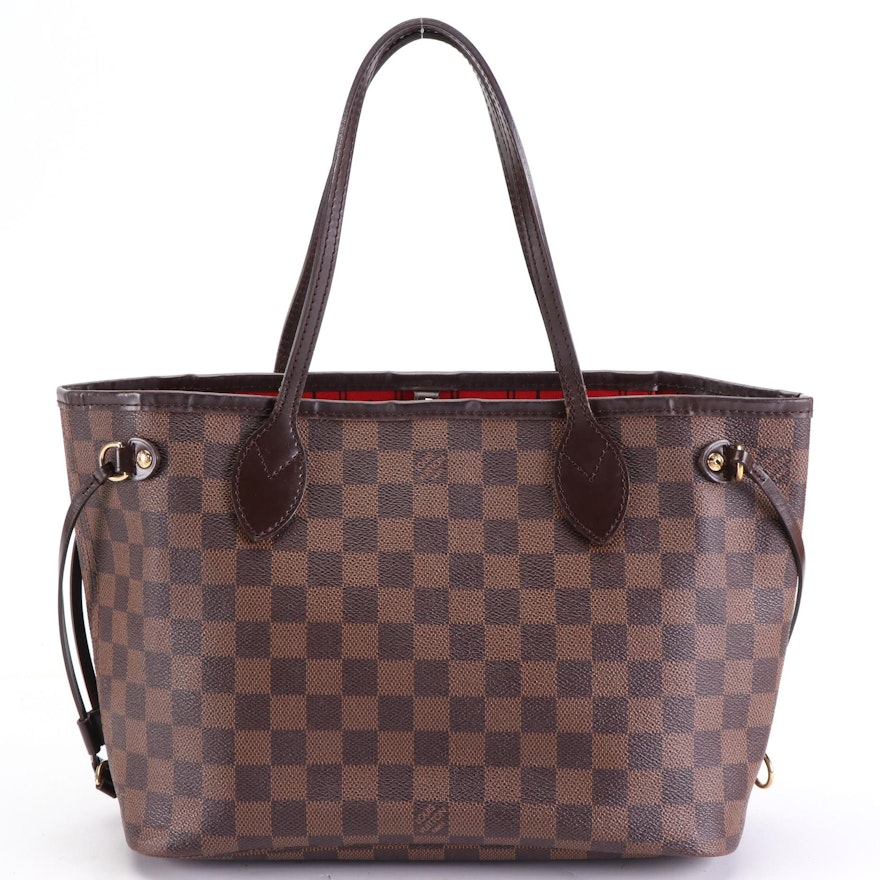 Louis Vuitton Neverfull PM in Damier Ebene Canvas and Leather