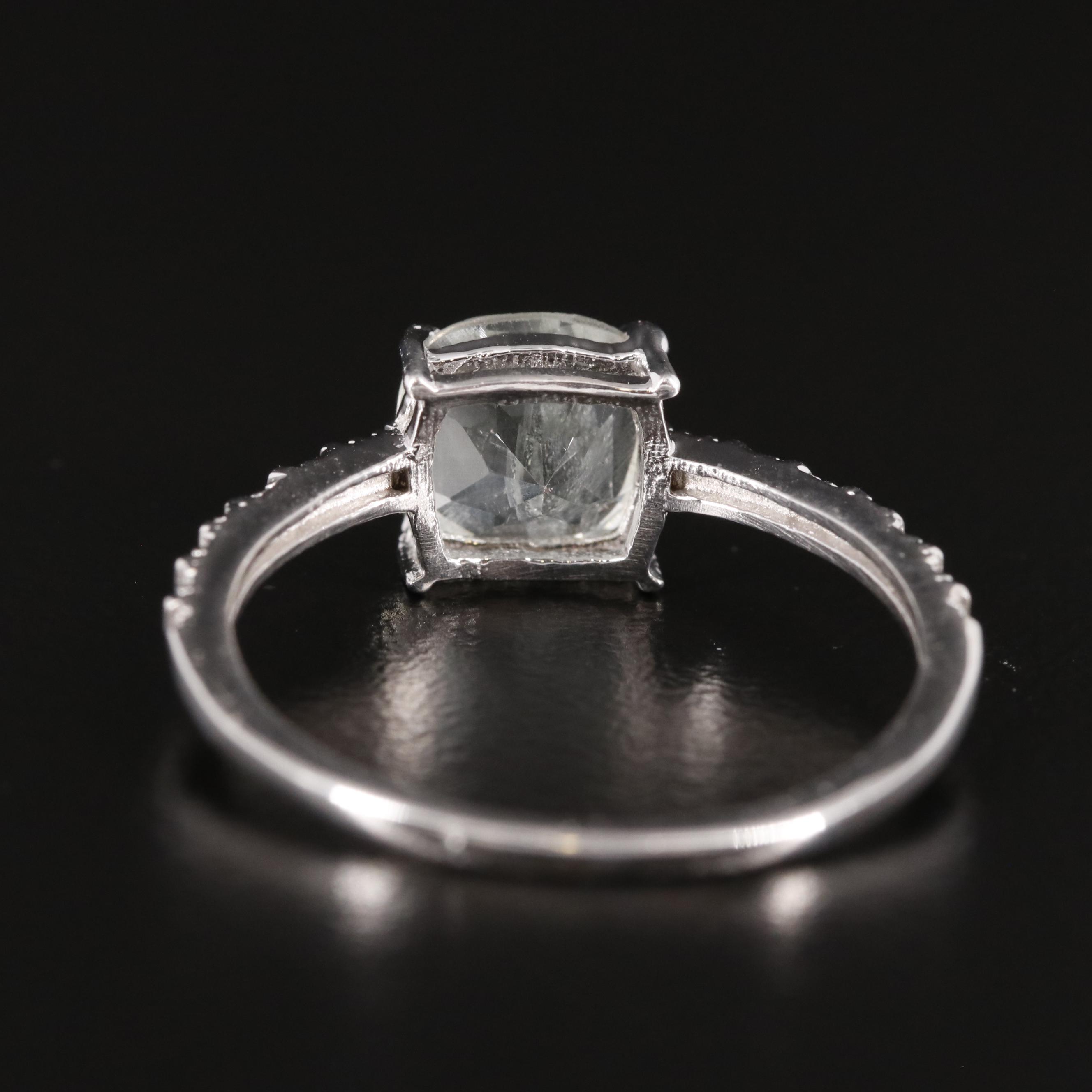 Sterling Diamond and Peridot Ring