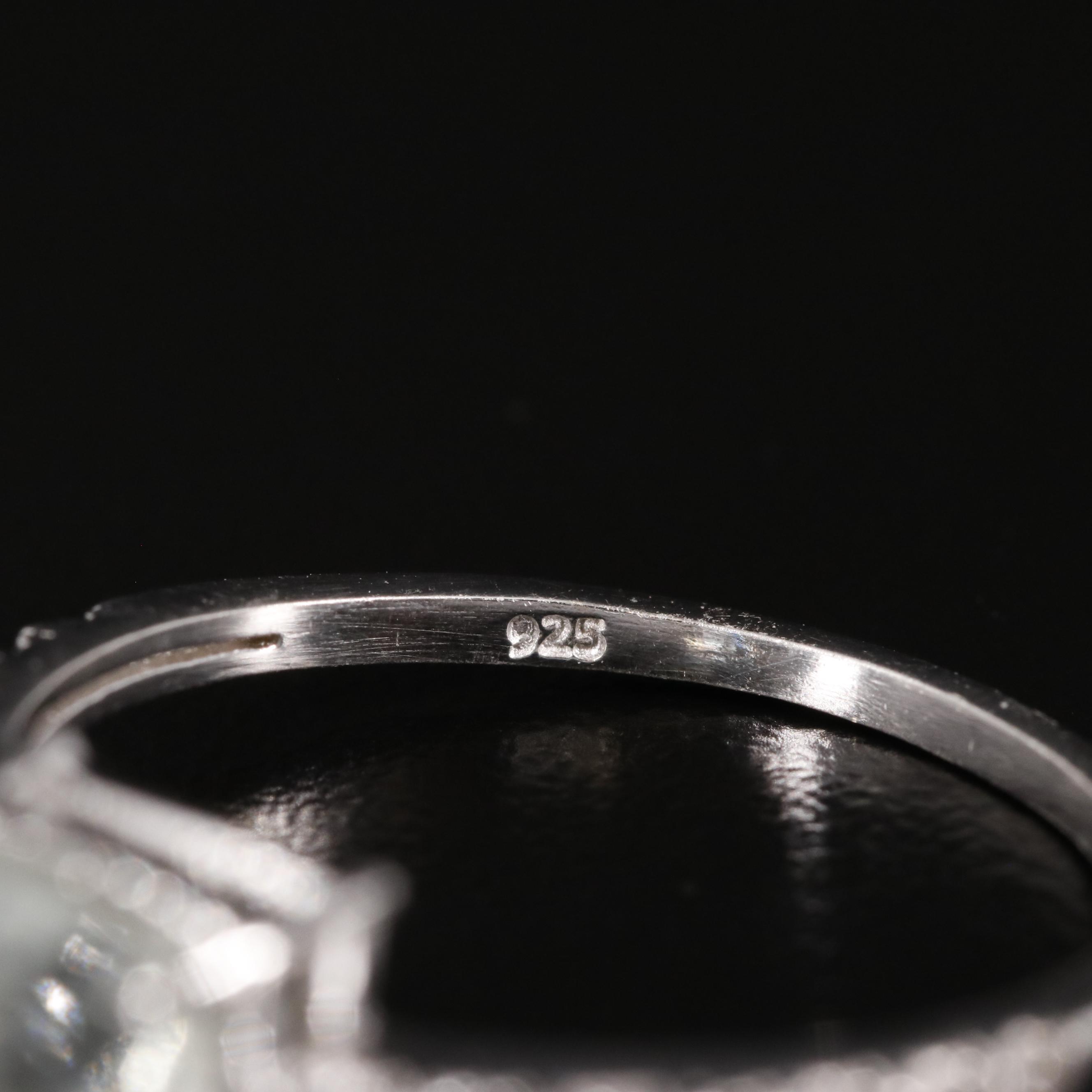 Sterling Diamond and Peridot Ring