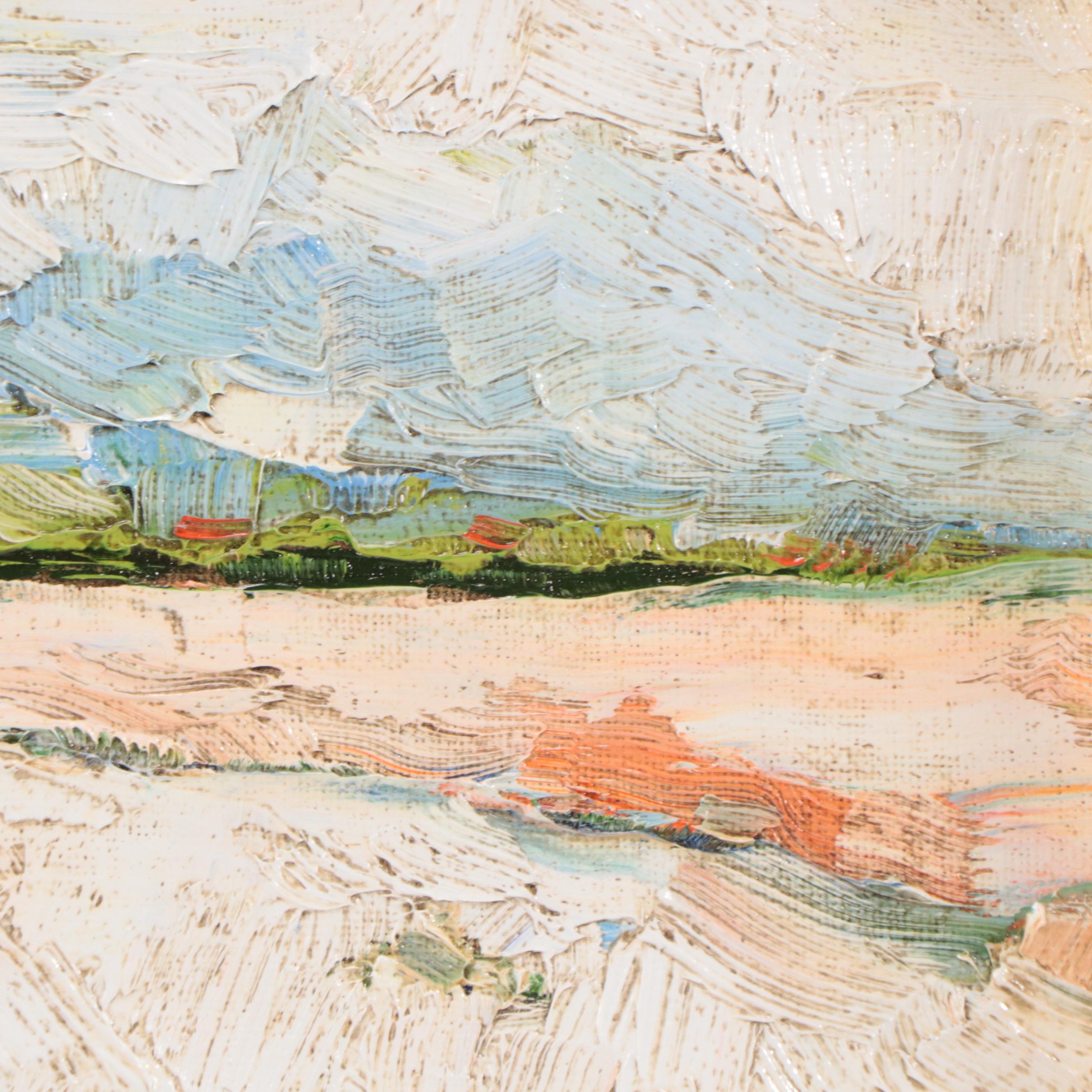 Serguei Novitchkov Abstract Landscape Oil Painting "Light Charm"