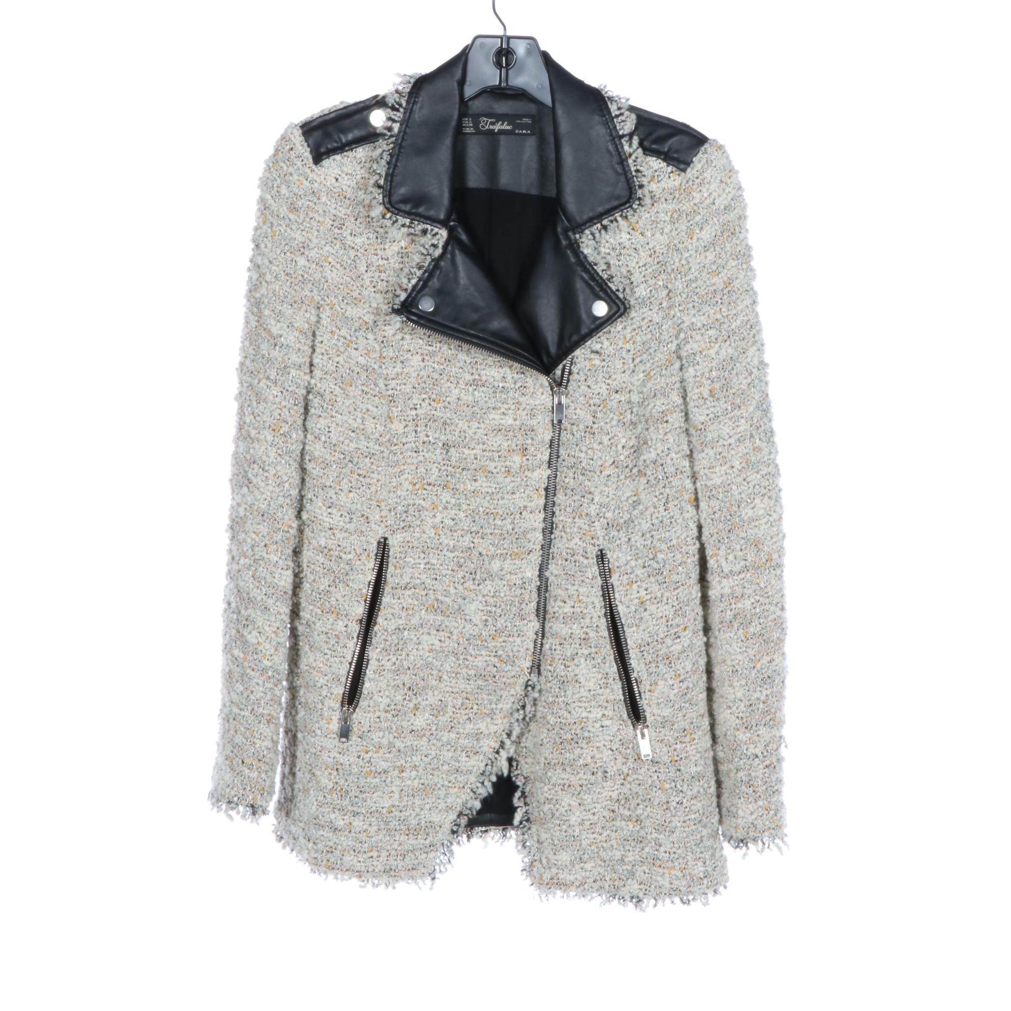 Zara Tweed Zip-Up Jackets
