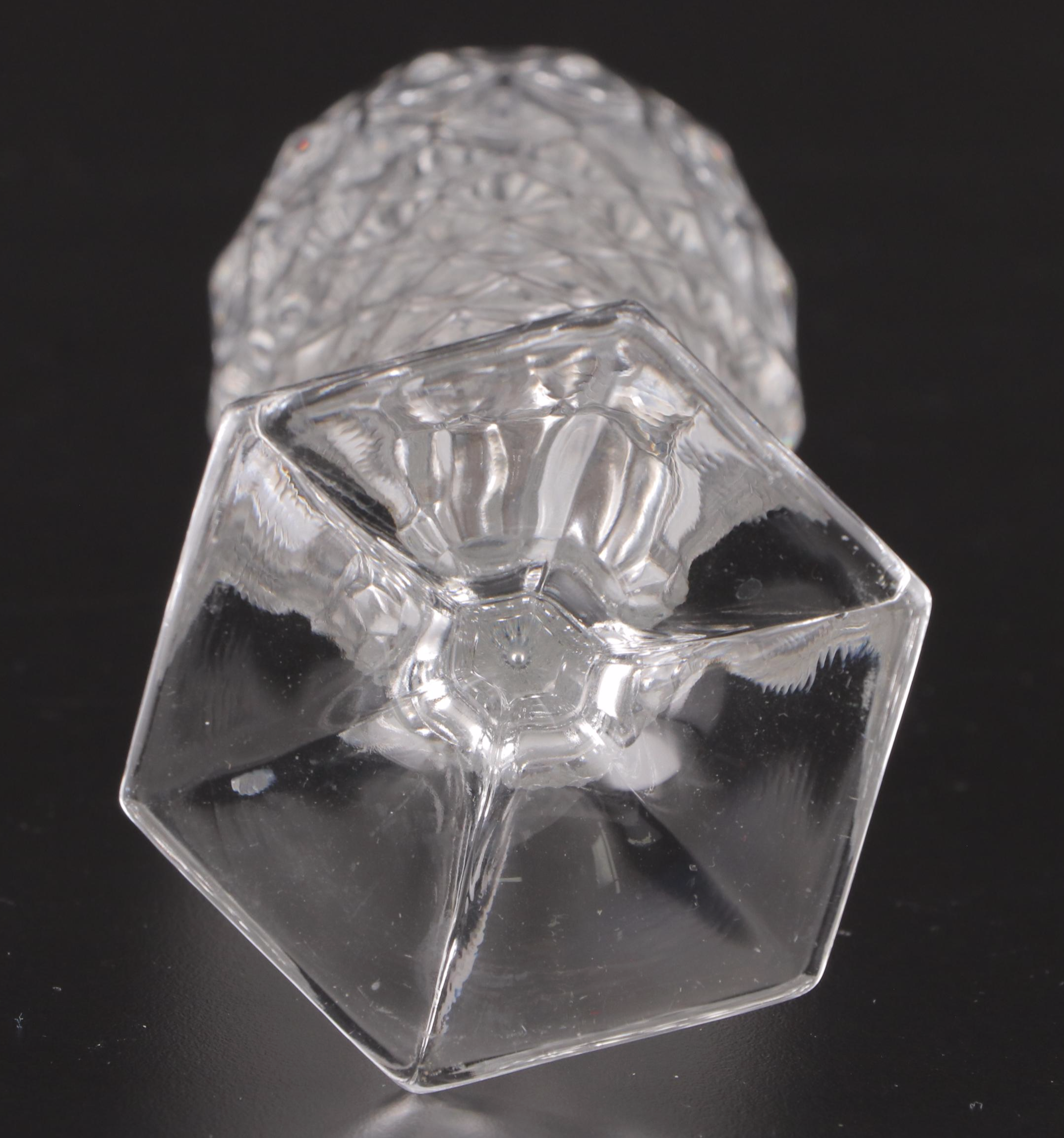 Fostoria "Meadow Rose", "American" Pressed Glass Candlesticks With Vases