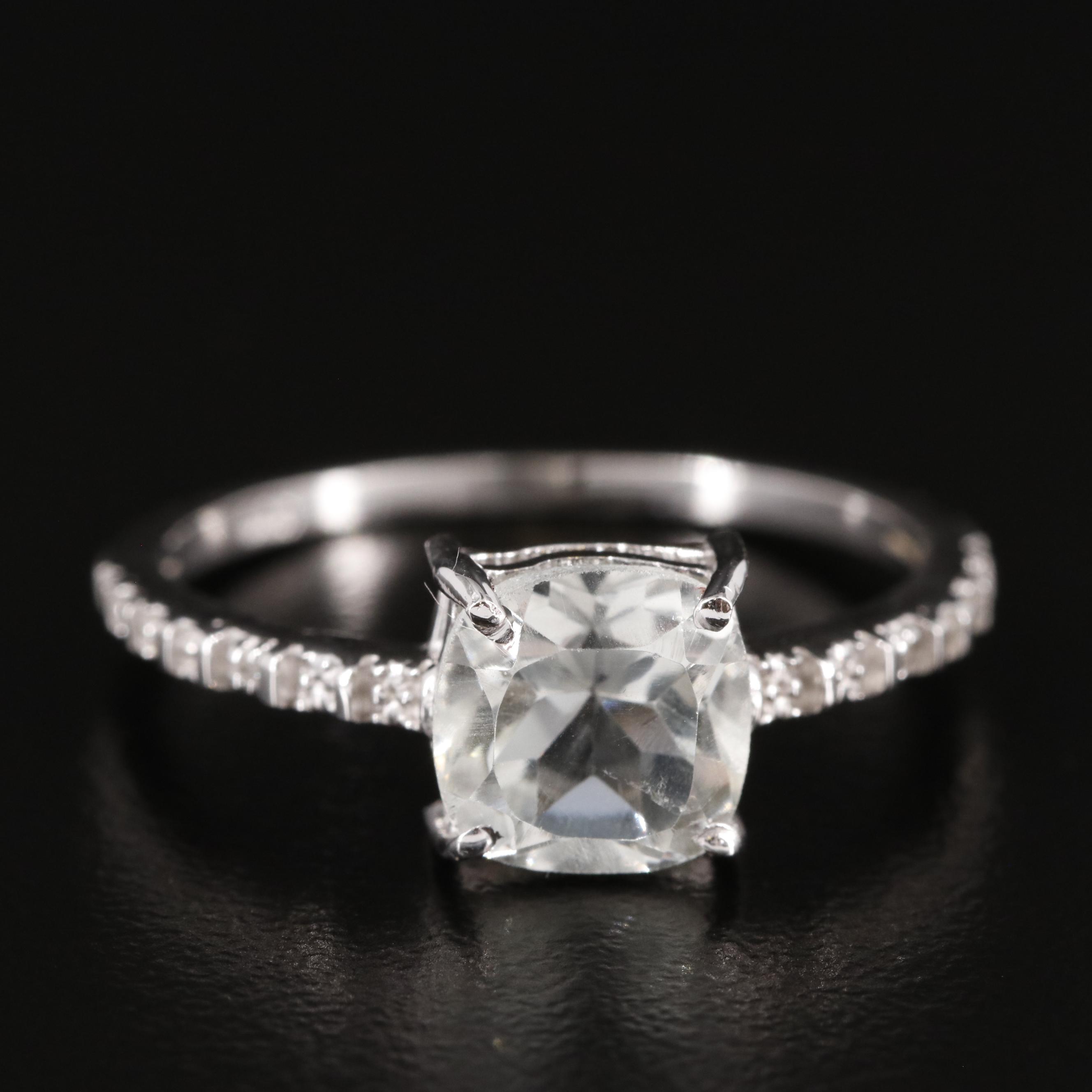 Sterling Diamond and Peridot Ring