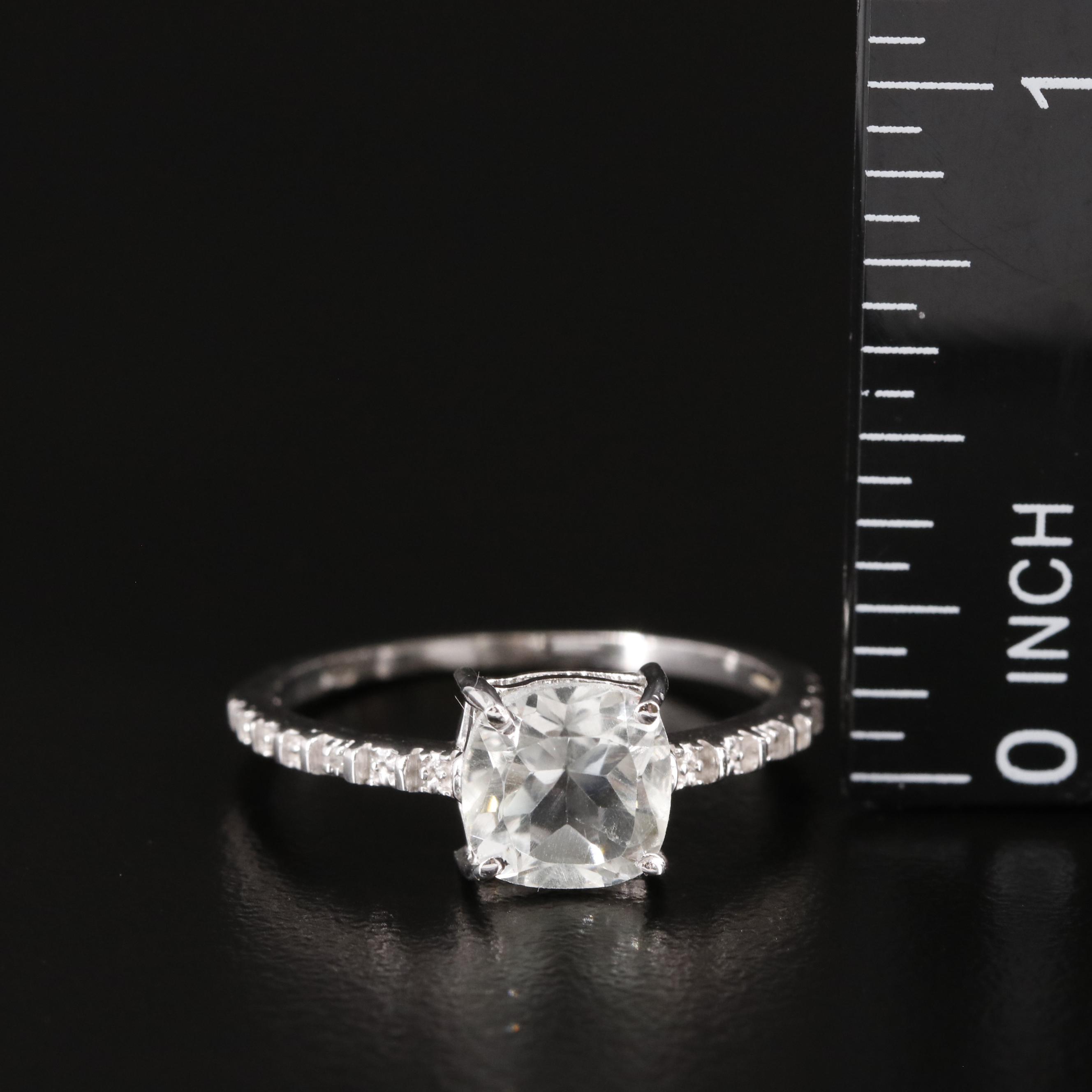 Sterling Diamond and Peridot Ring