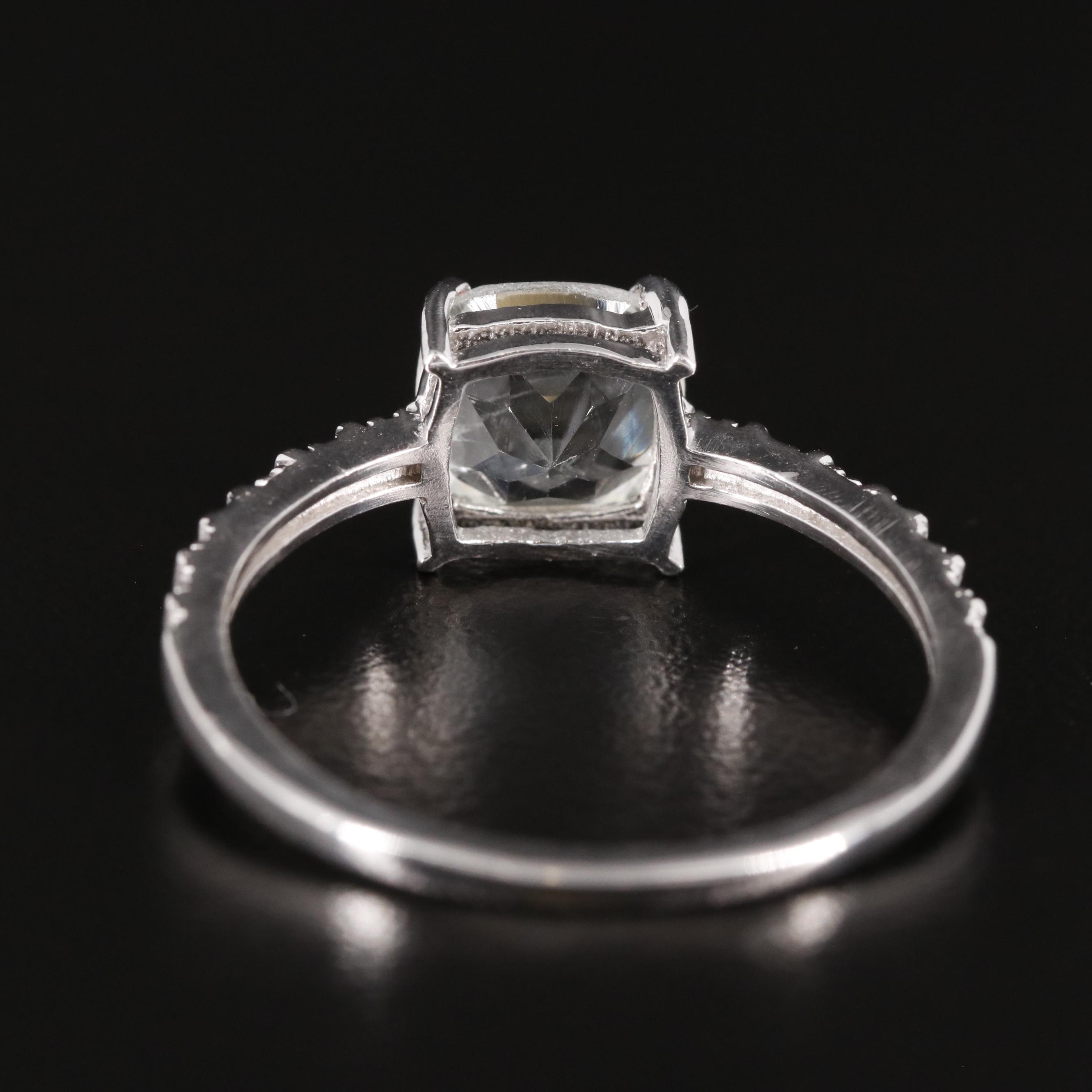 Sterling Diamond and Peridot Ring