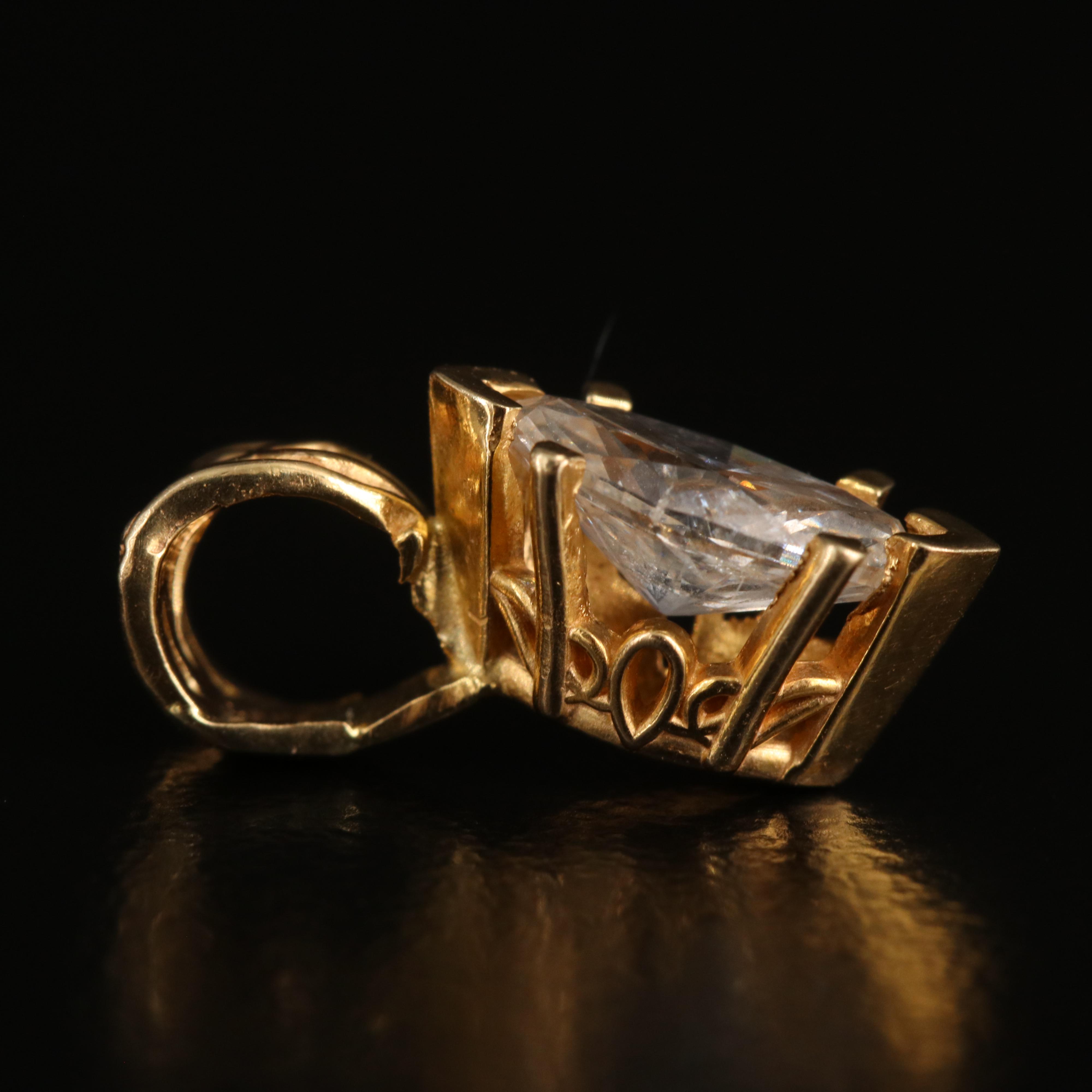 14K 0.55 CT Diamond Pendant