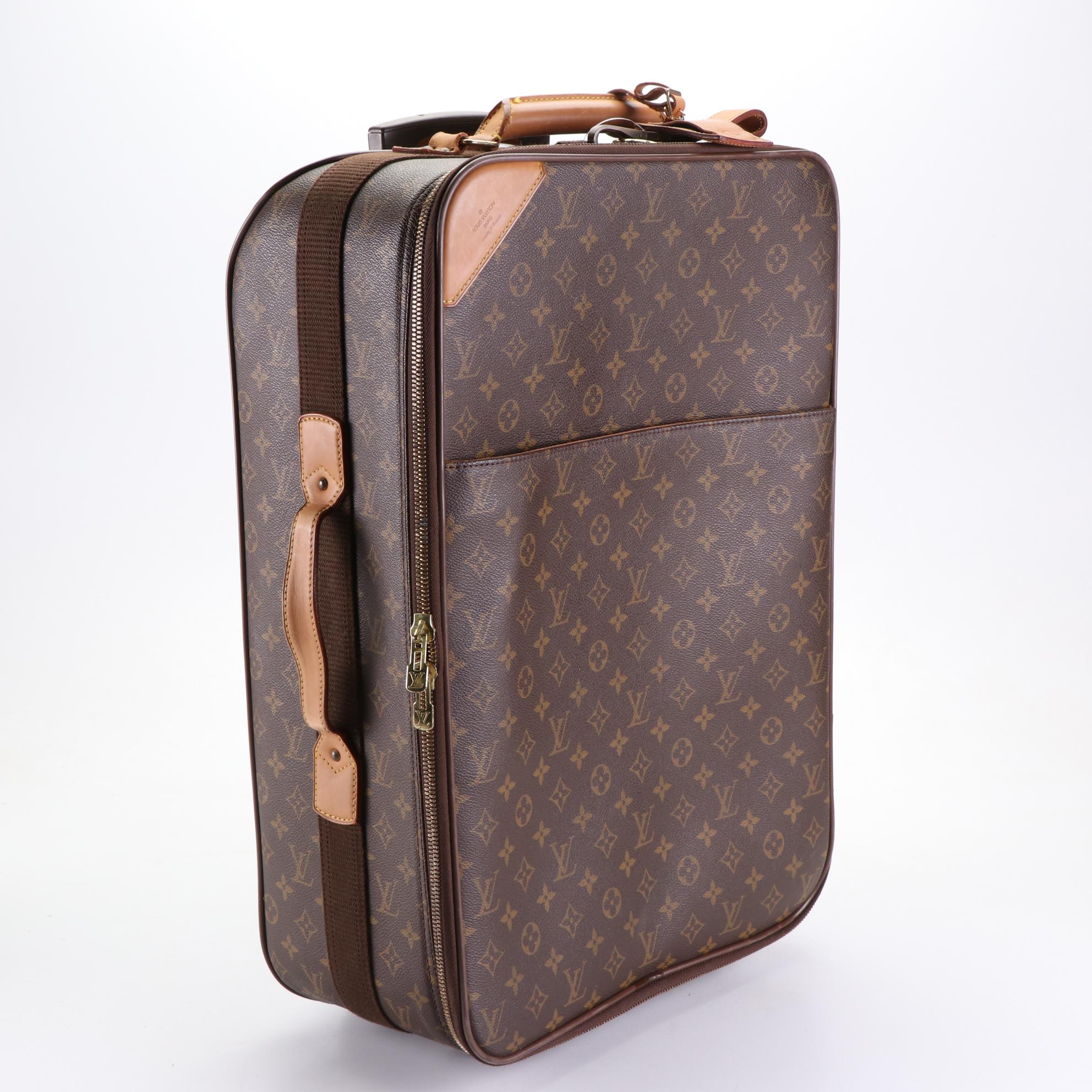 Louis Vuitton Pégase 55 Trolley Case in Monogram Canvas and Vachetta Leather