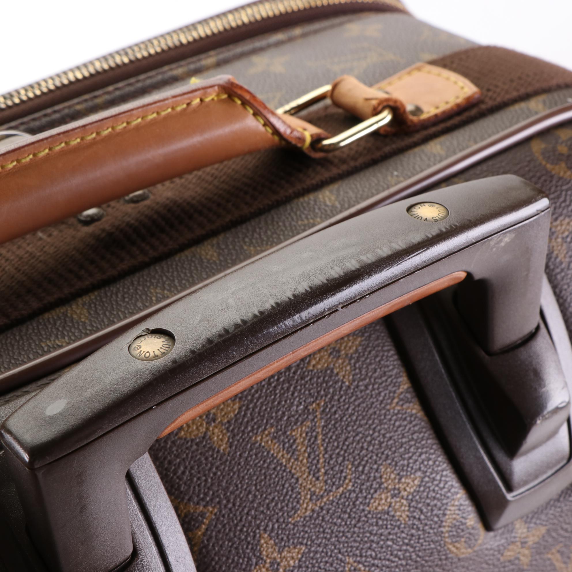 Louis Vuitton Pégase 55 Trolley Case in Monogram Canvas and Vachetta Leather