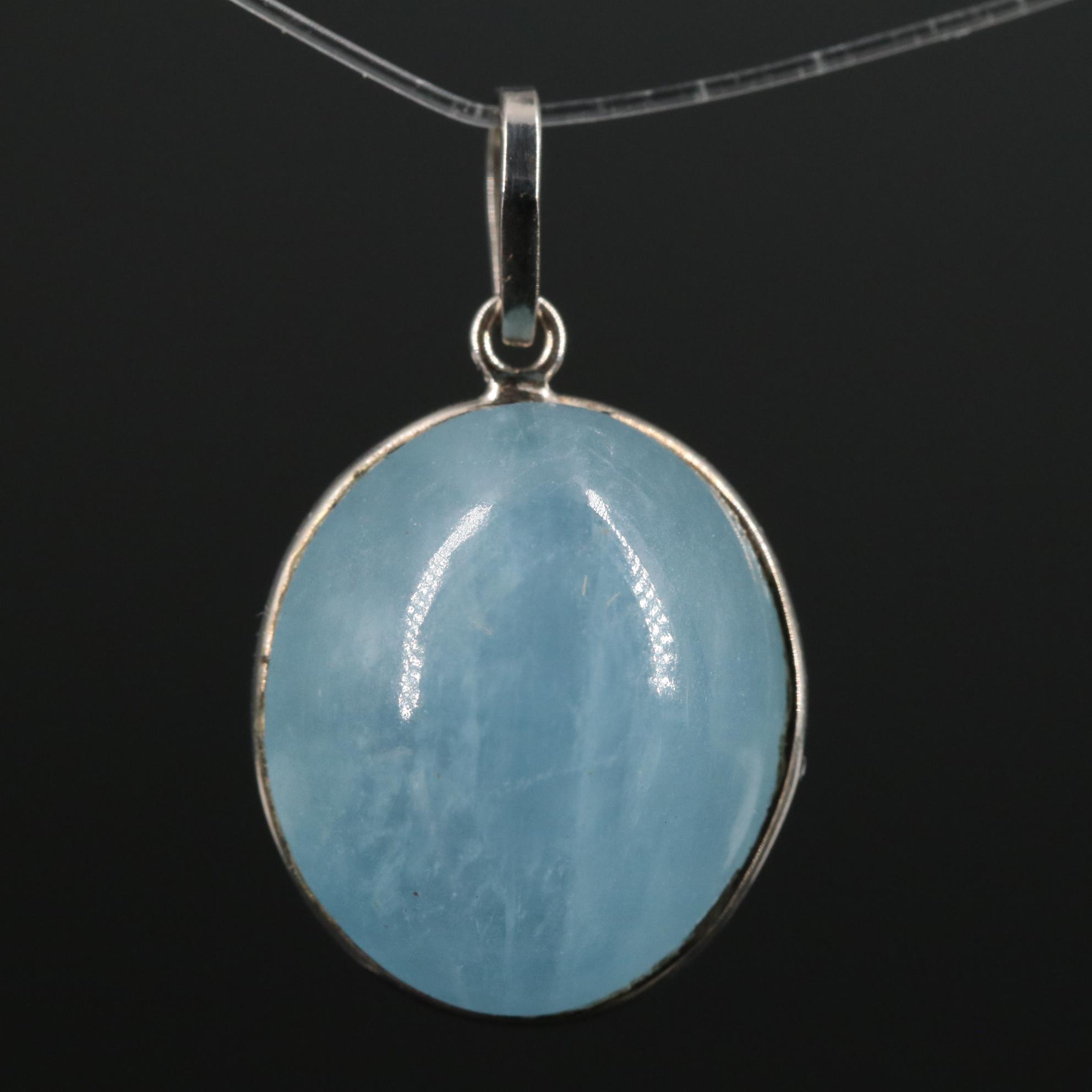 14K Aquamarine Pendant