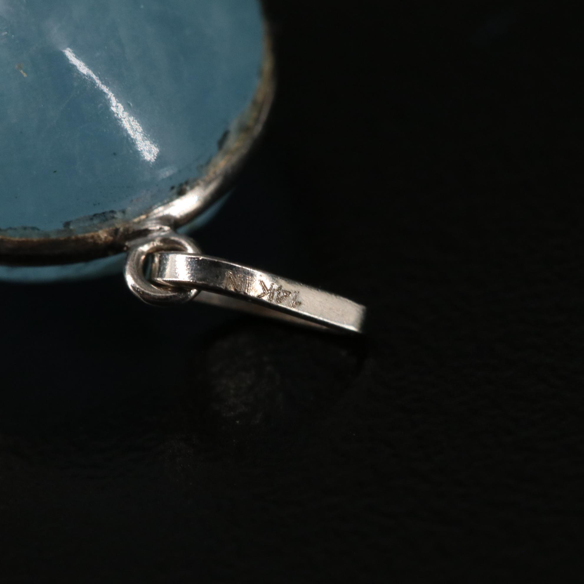 14K Aquamarine Pendant