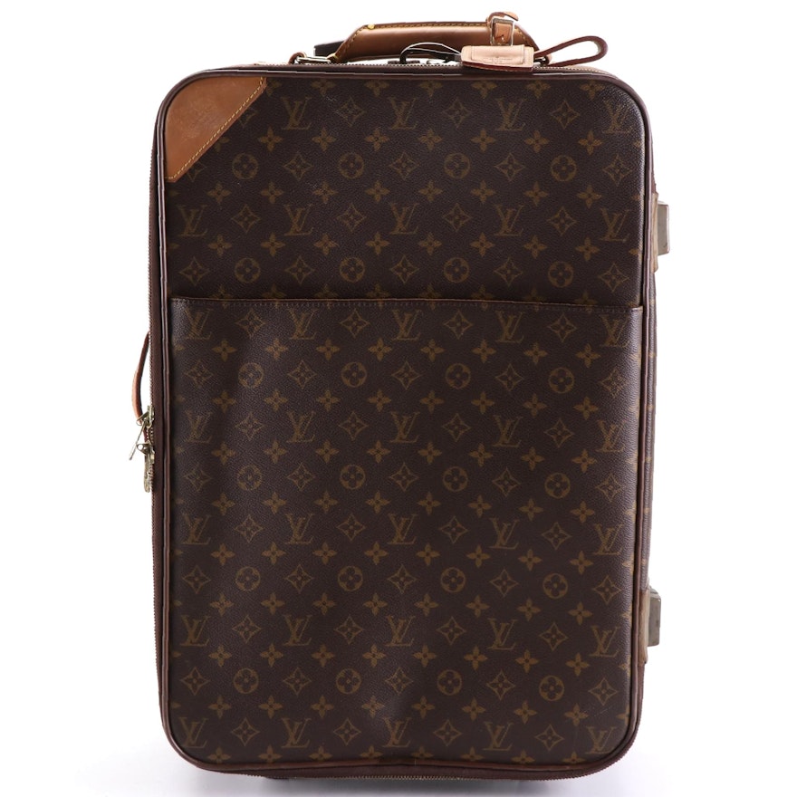 Louis Vuitton Pégase 55 Trolley Case in Monogram Canvas and Vachetta Leather