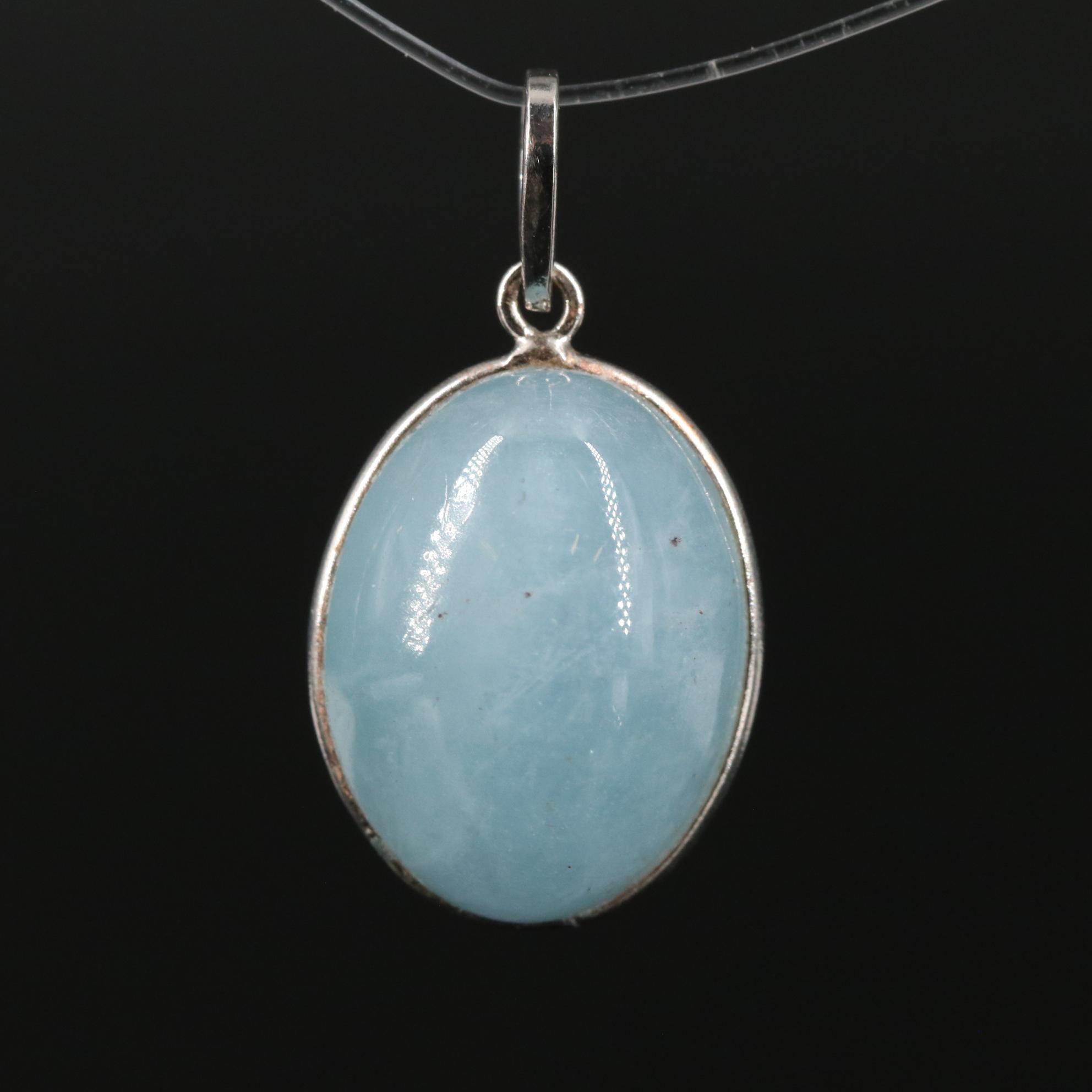14K Aquamarine Pendant