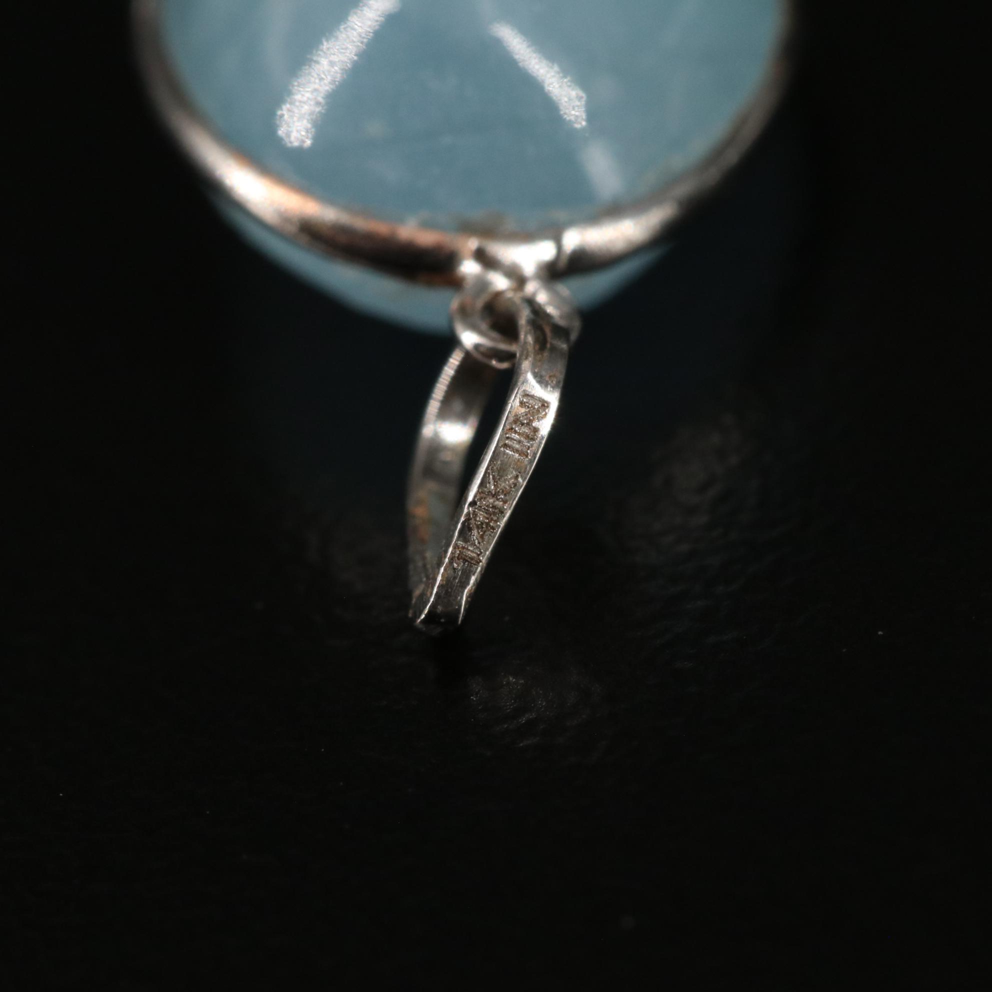 14K Aquamarine Pendant