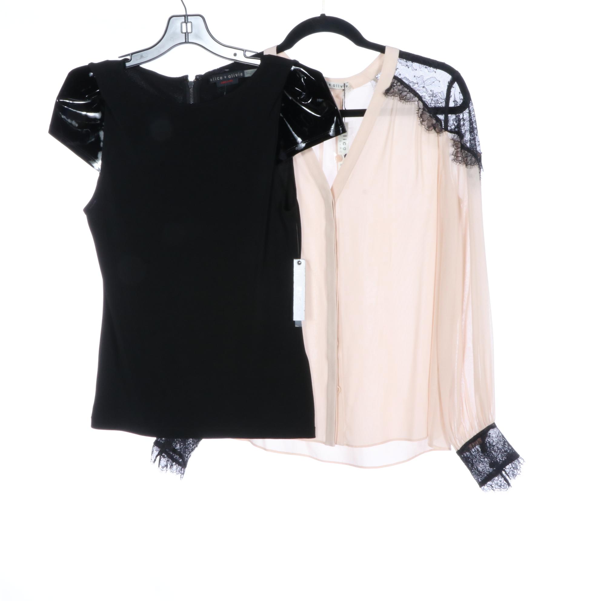 Alice + Olivia Top, Silk and Lace Blouse, and Leggings