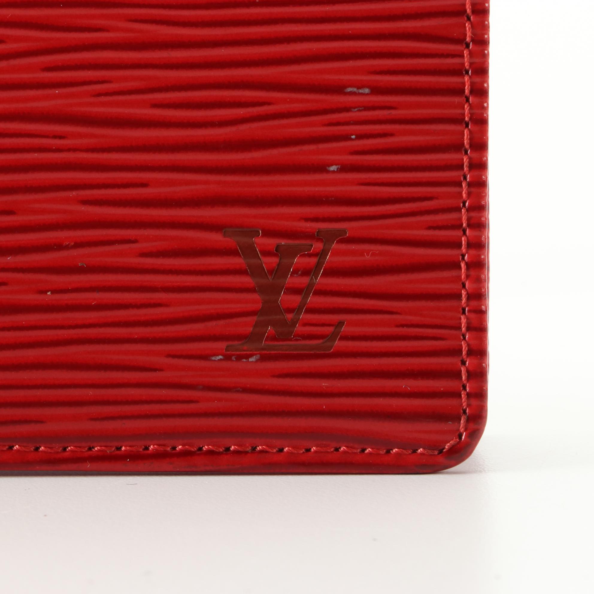 Louis Vuitton Card Case in Red Epi Leather