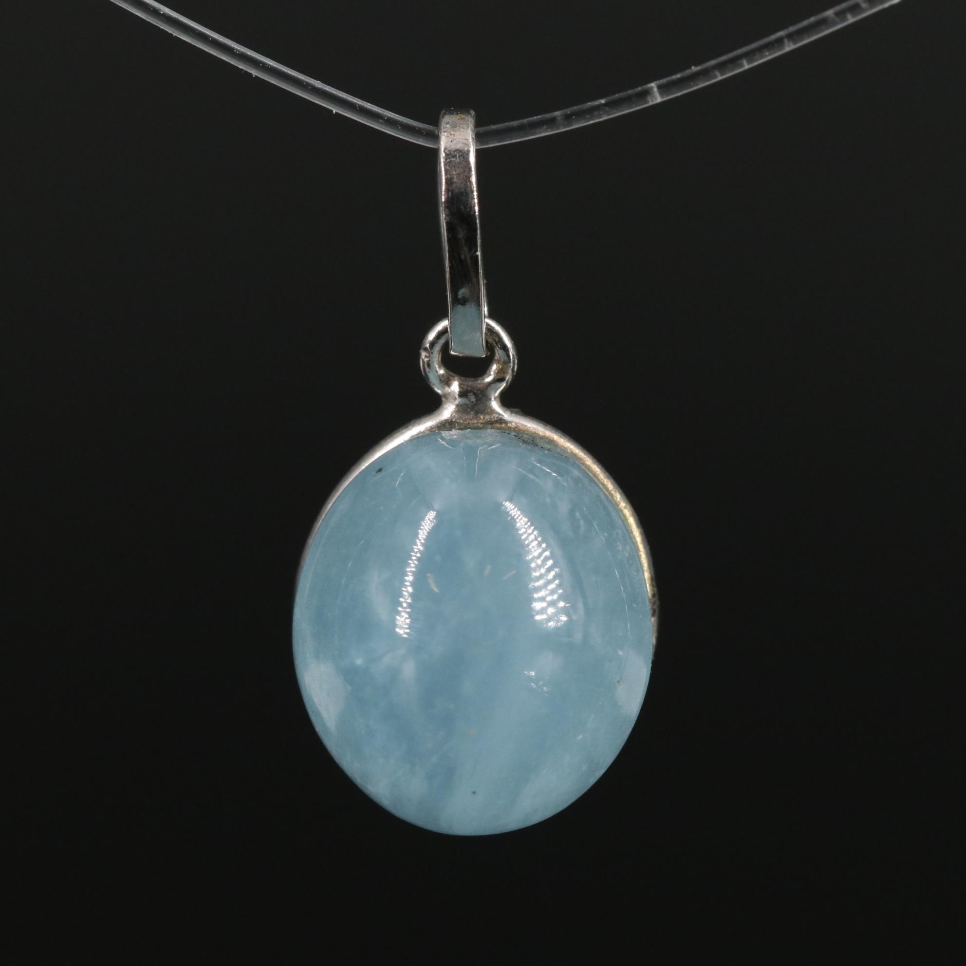 14K Aquamarine Pendant