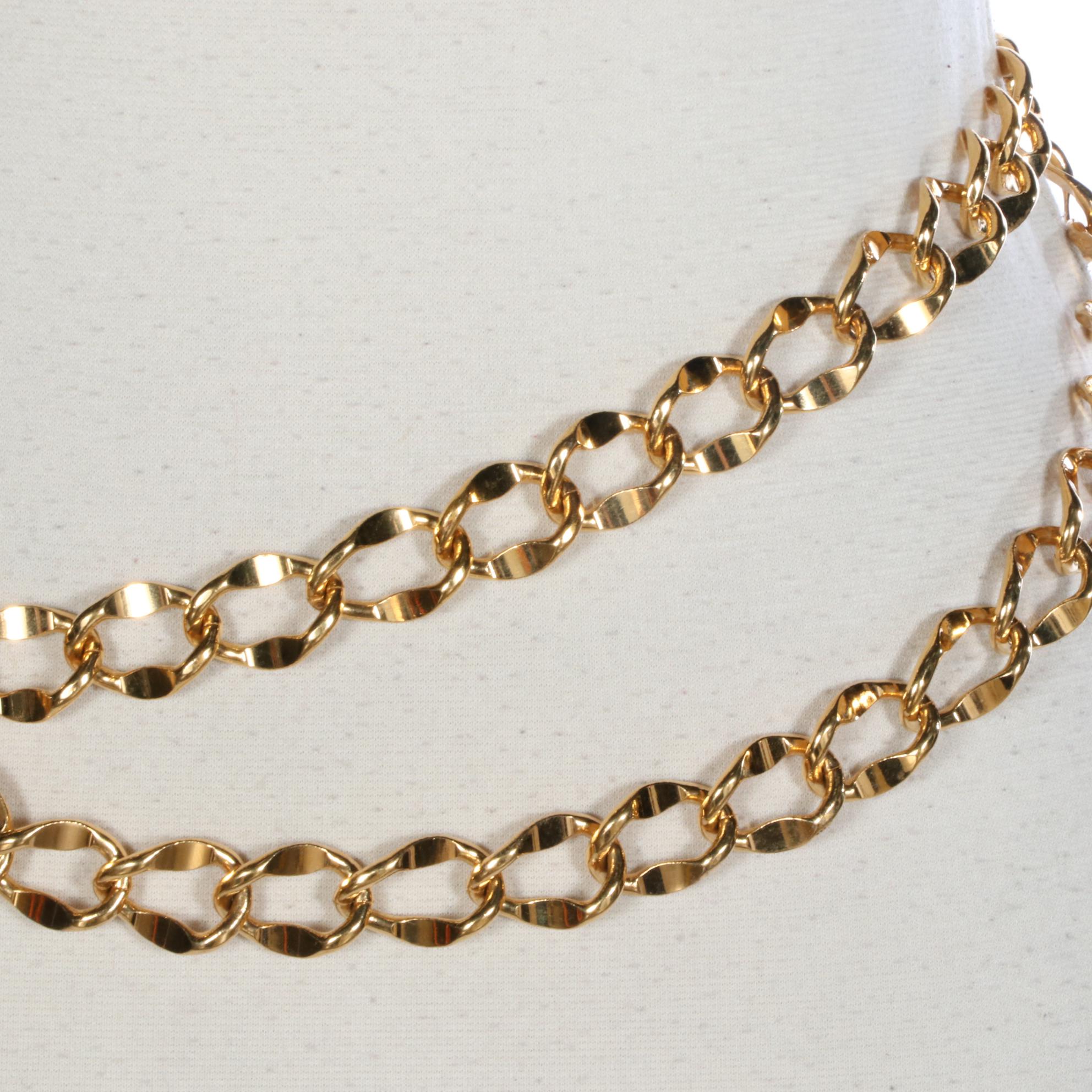Chanel Medallion Chain Link Belt in Gold-Tone Metal with Box