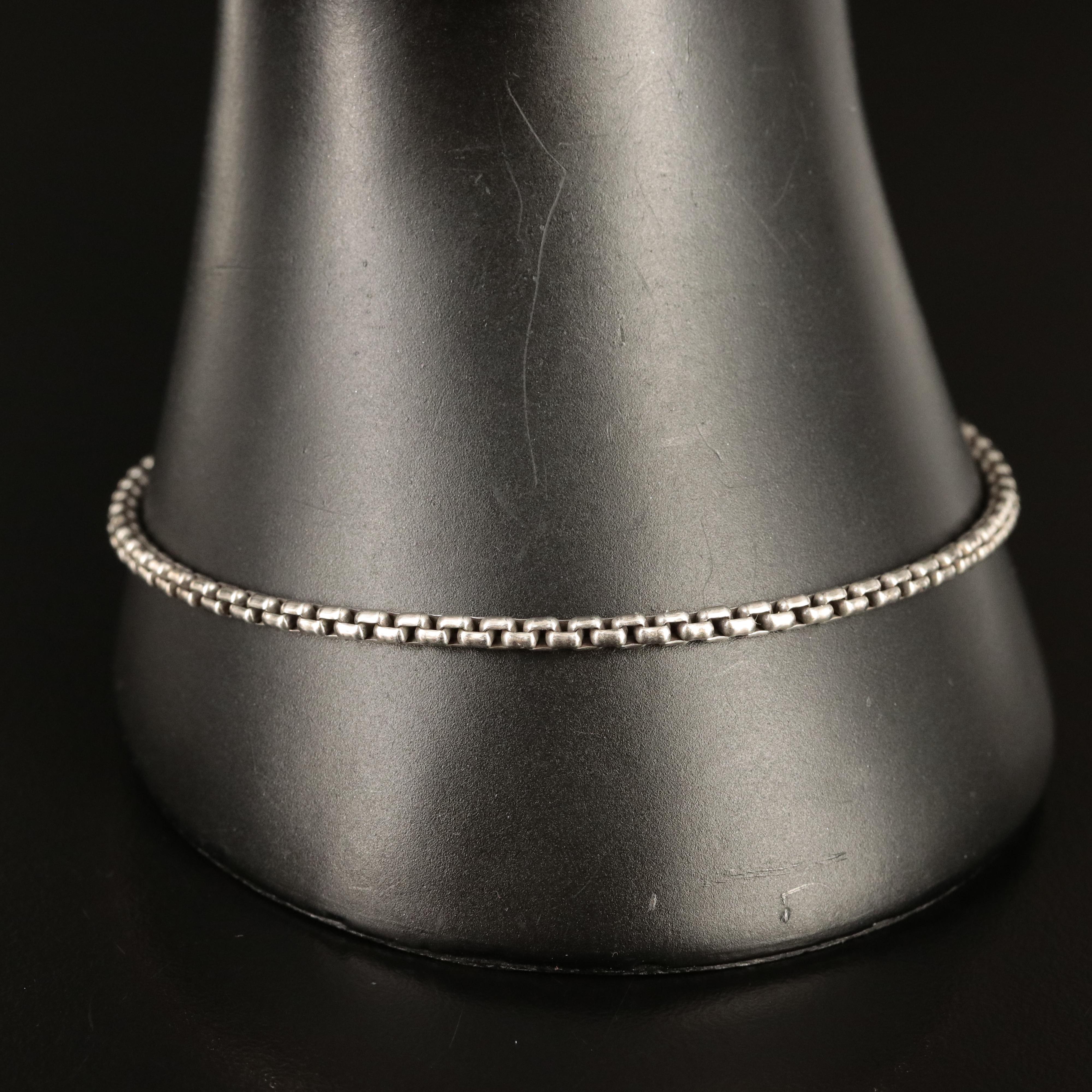 Sterling Box Link Bracelet