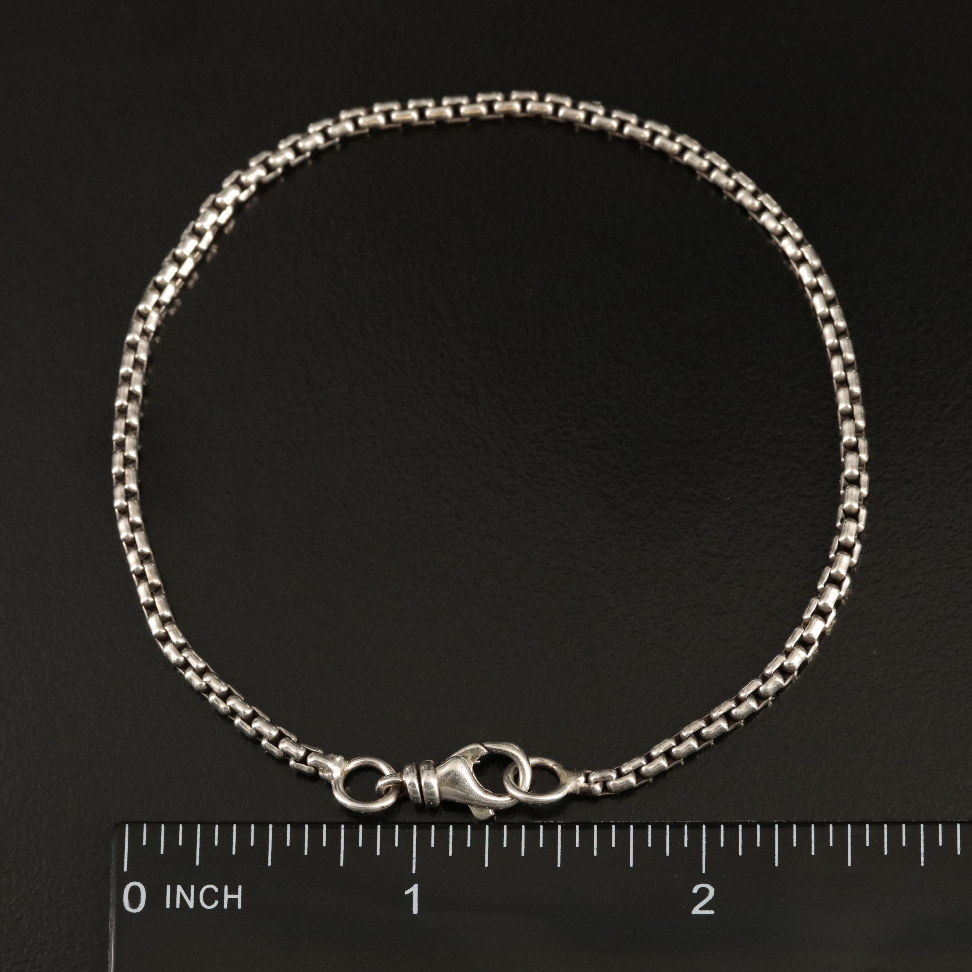 Sterling Box Link Bracelet