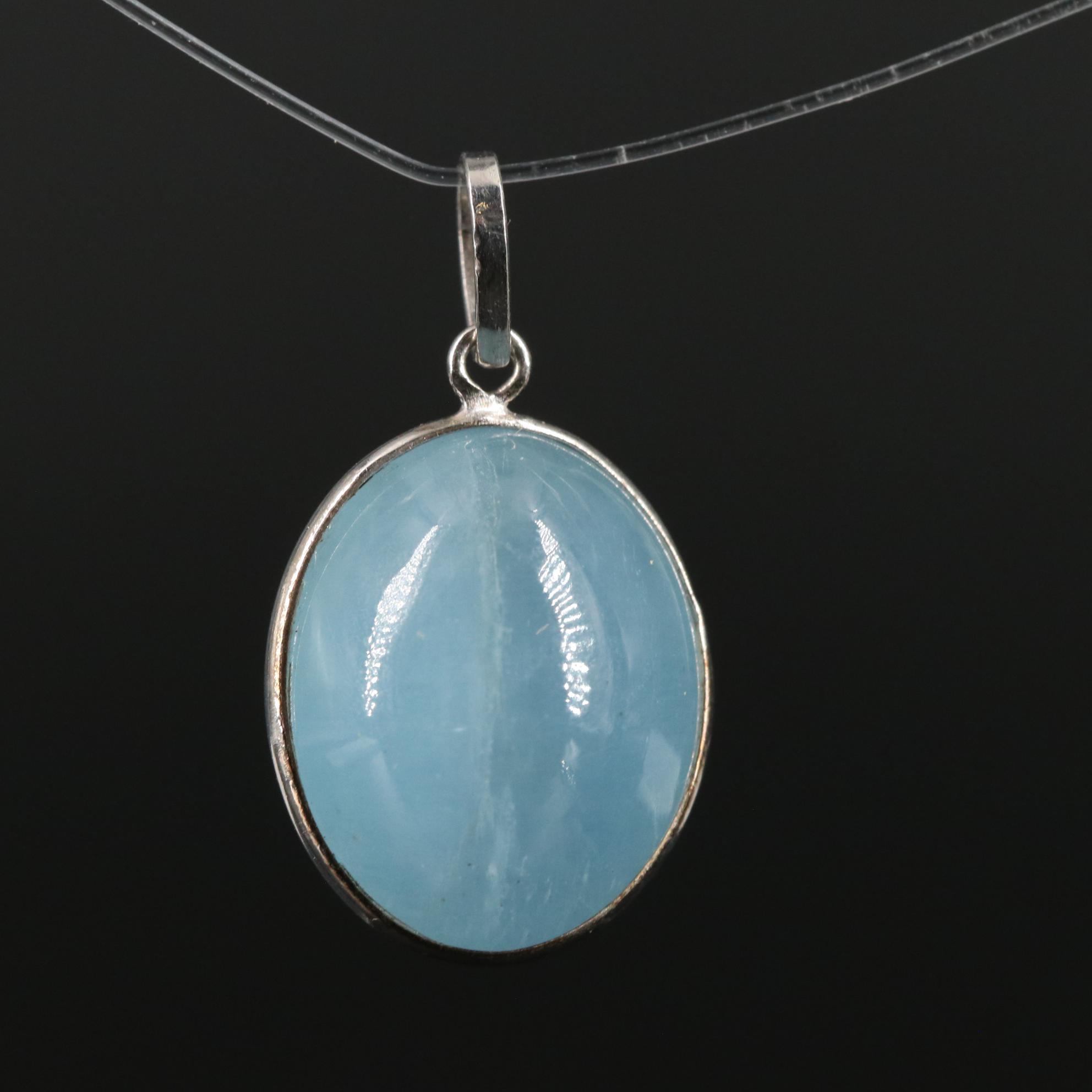 14K Aquamarine Pendant