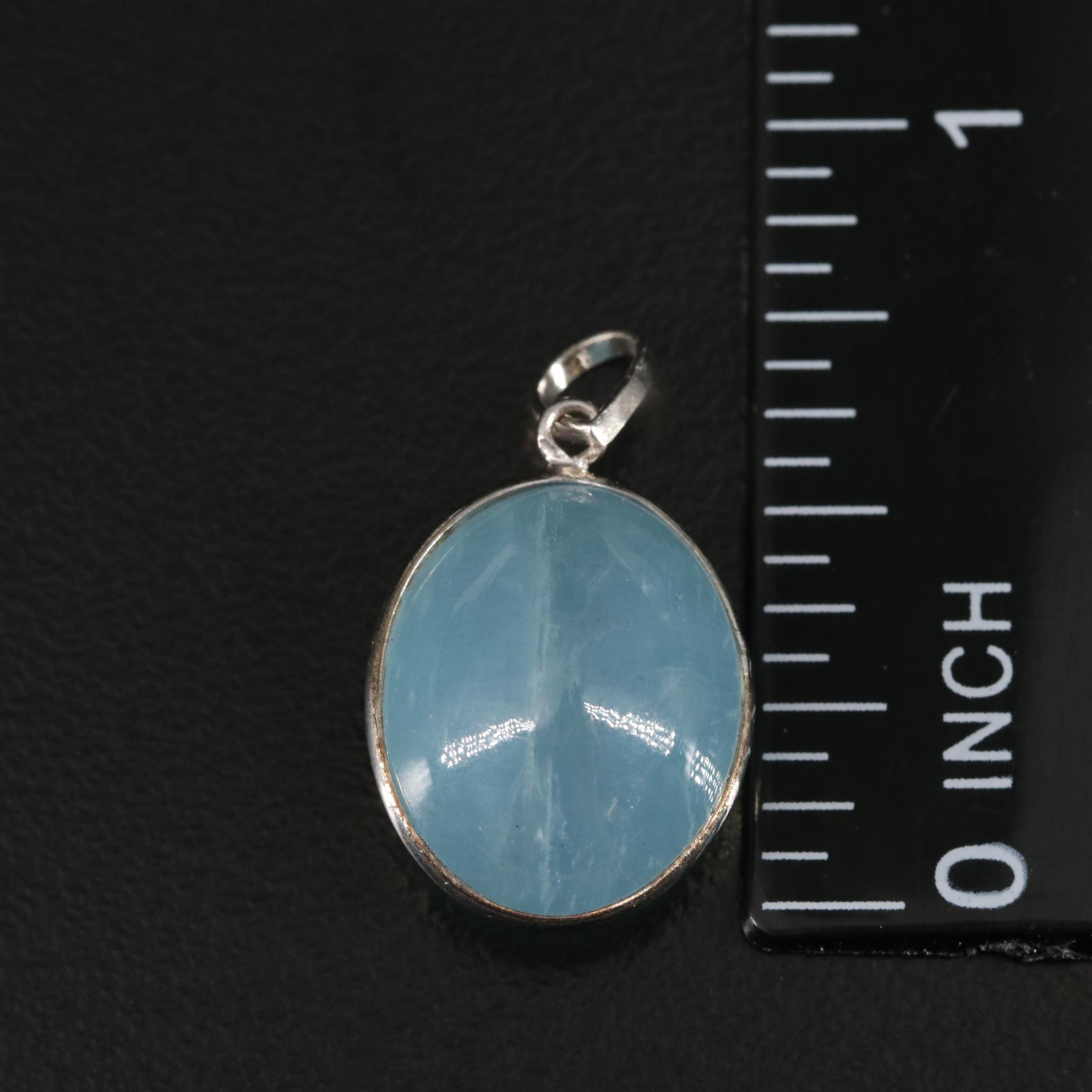 14K Aquamarine Pendant