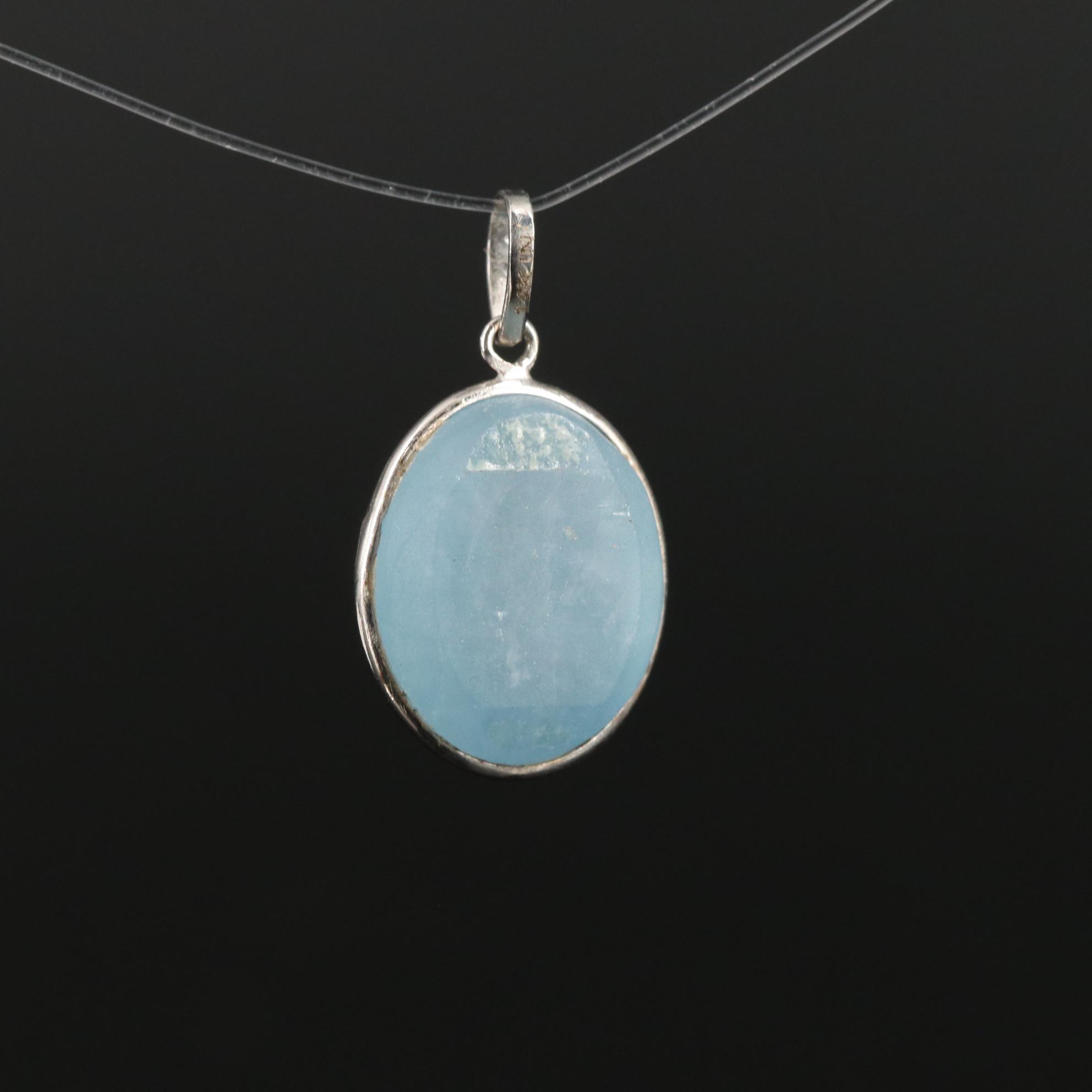 14K Aquamarine Pendant