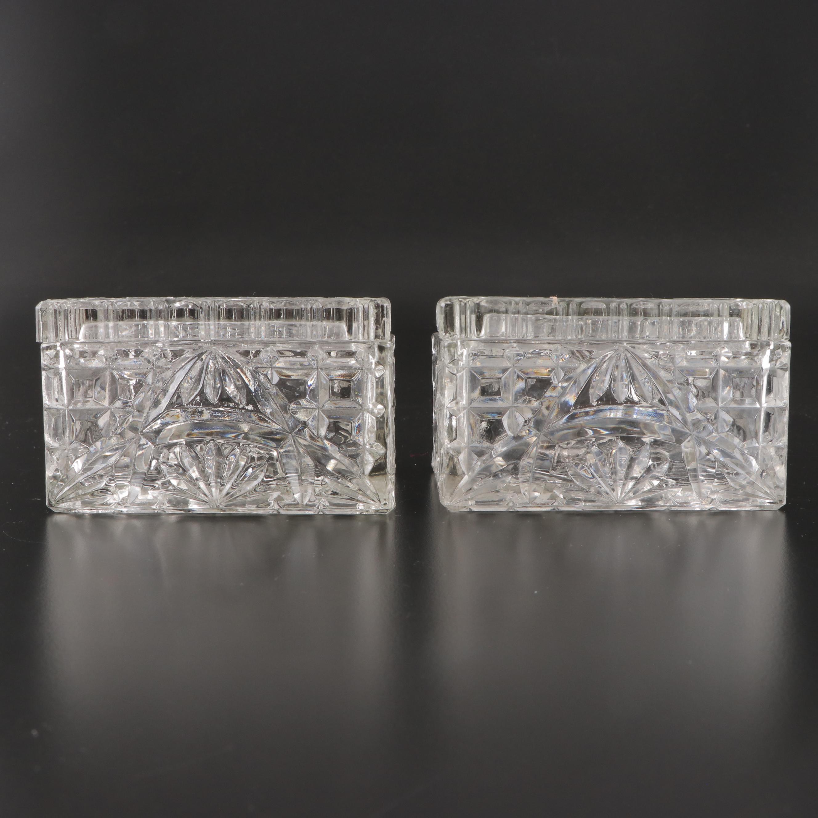 Mid Century Modern Higgins Fused Glass Plate with Other Glass Tableware