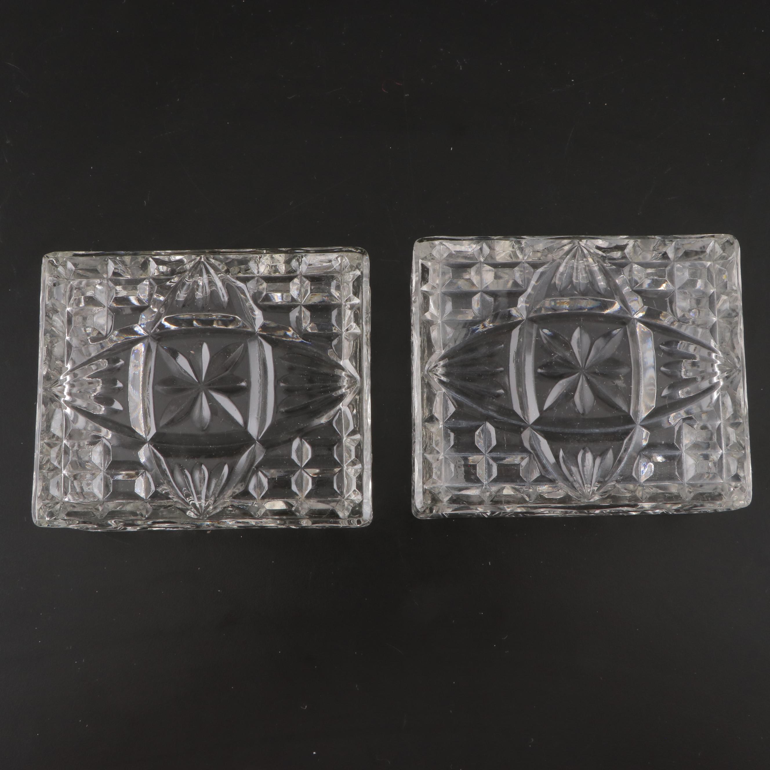 Mid Century Modern Higgins Fused Glass Plate with Other Glass Tableware