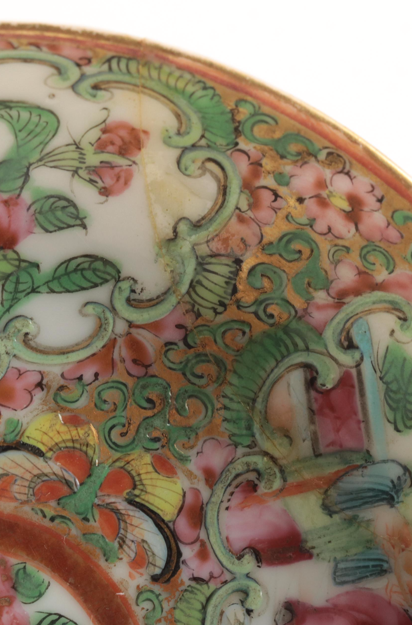 Chinese Export Porcelain Rose Medallion Vases and Tableware