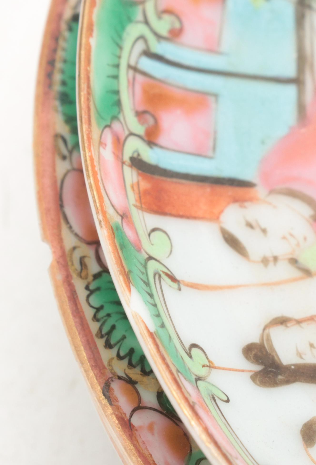 Chinese Export Porcelain Rose Medallion Vases and Tableware