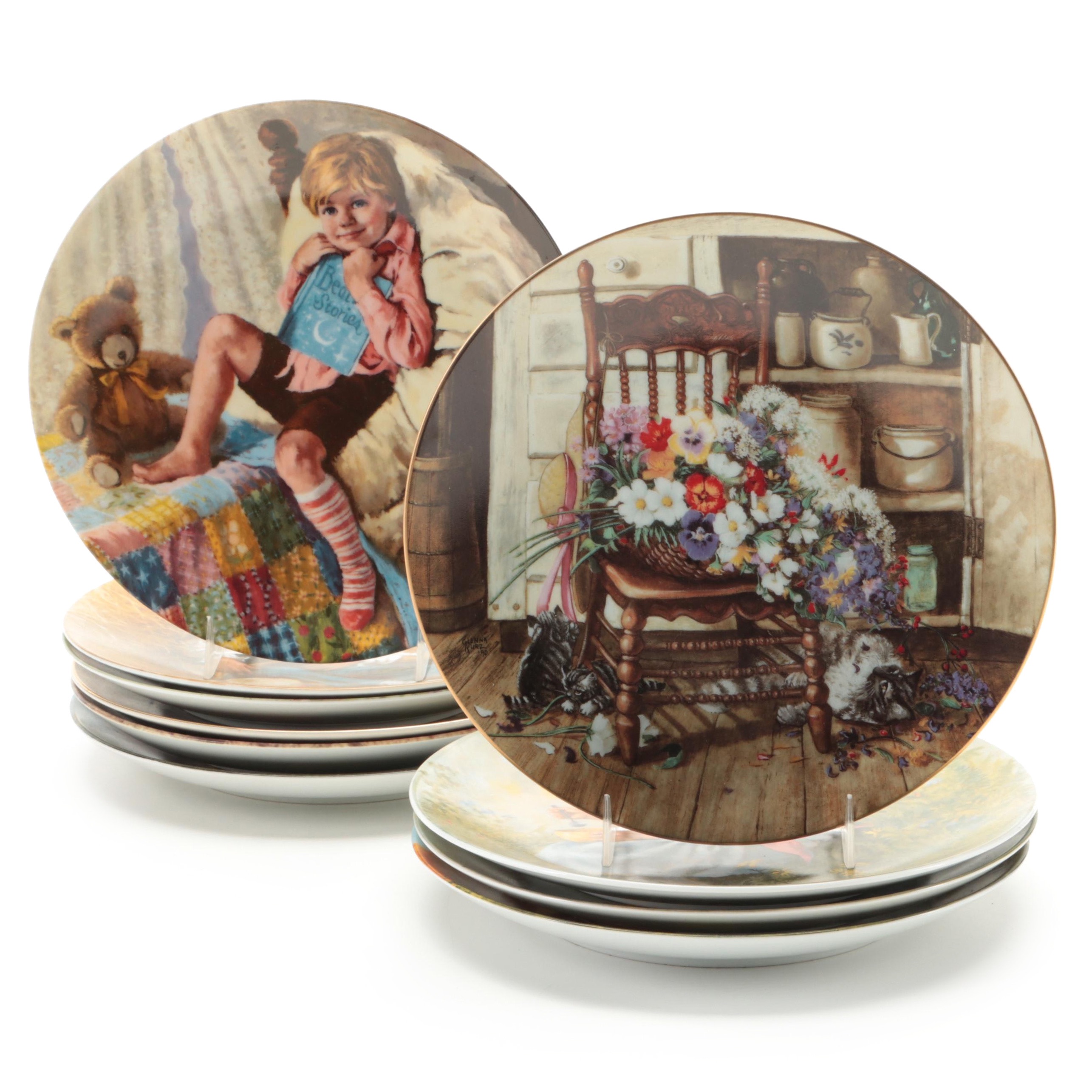 Reco "Little Boy Blue" and Other Porcelain Collectors Plates