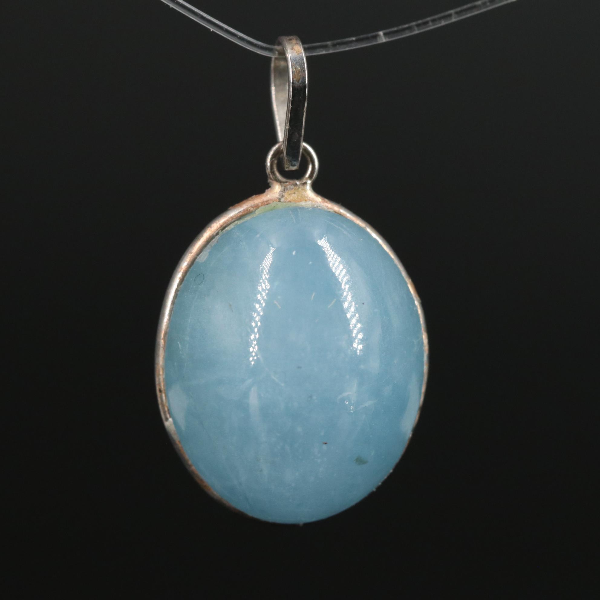 14K Aquamarine Pendant