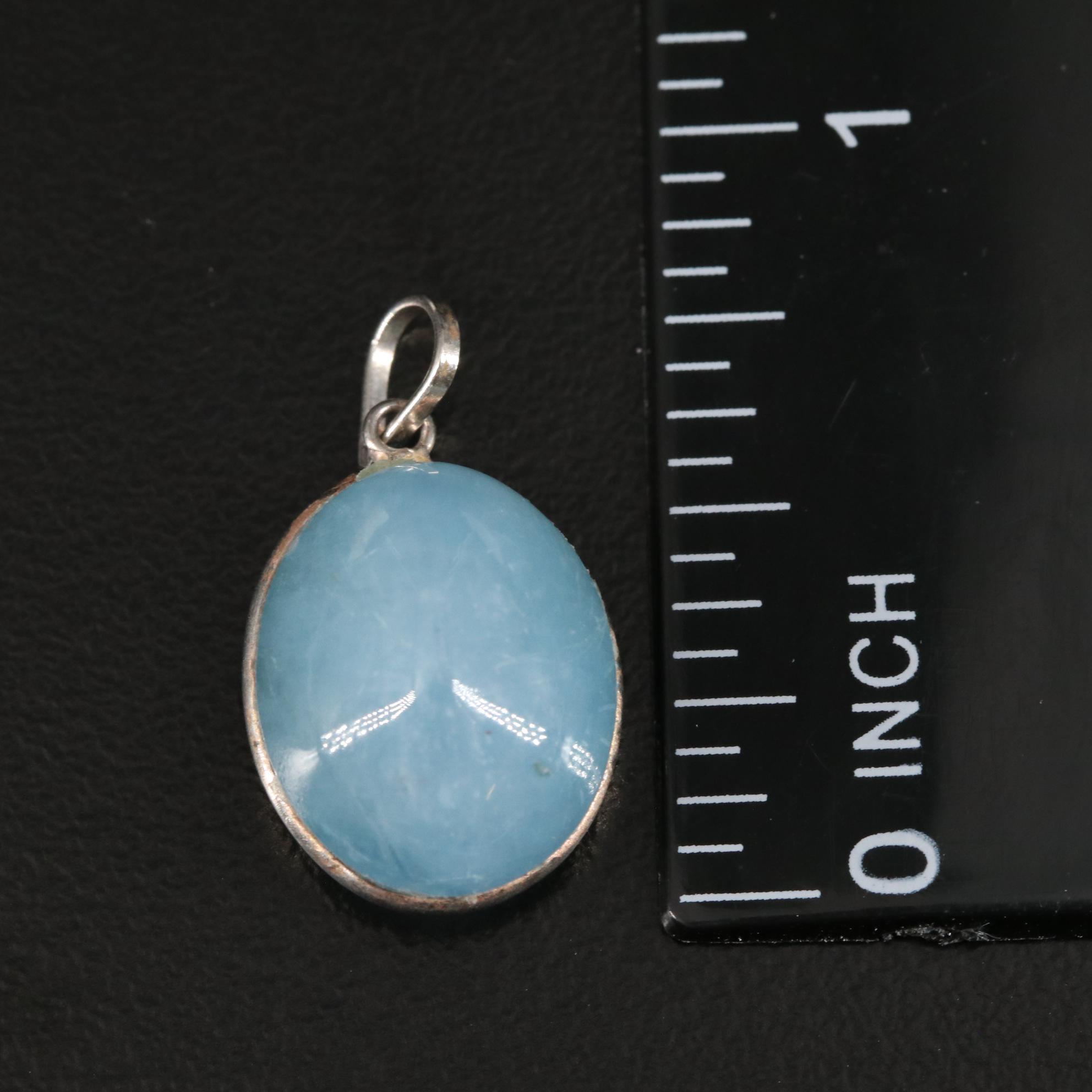 14K Aquamarine Pendant