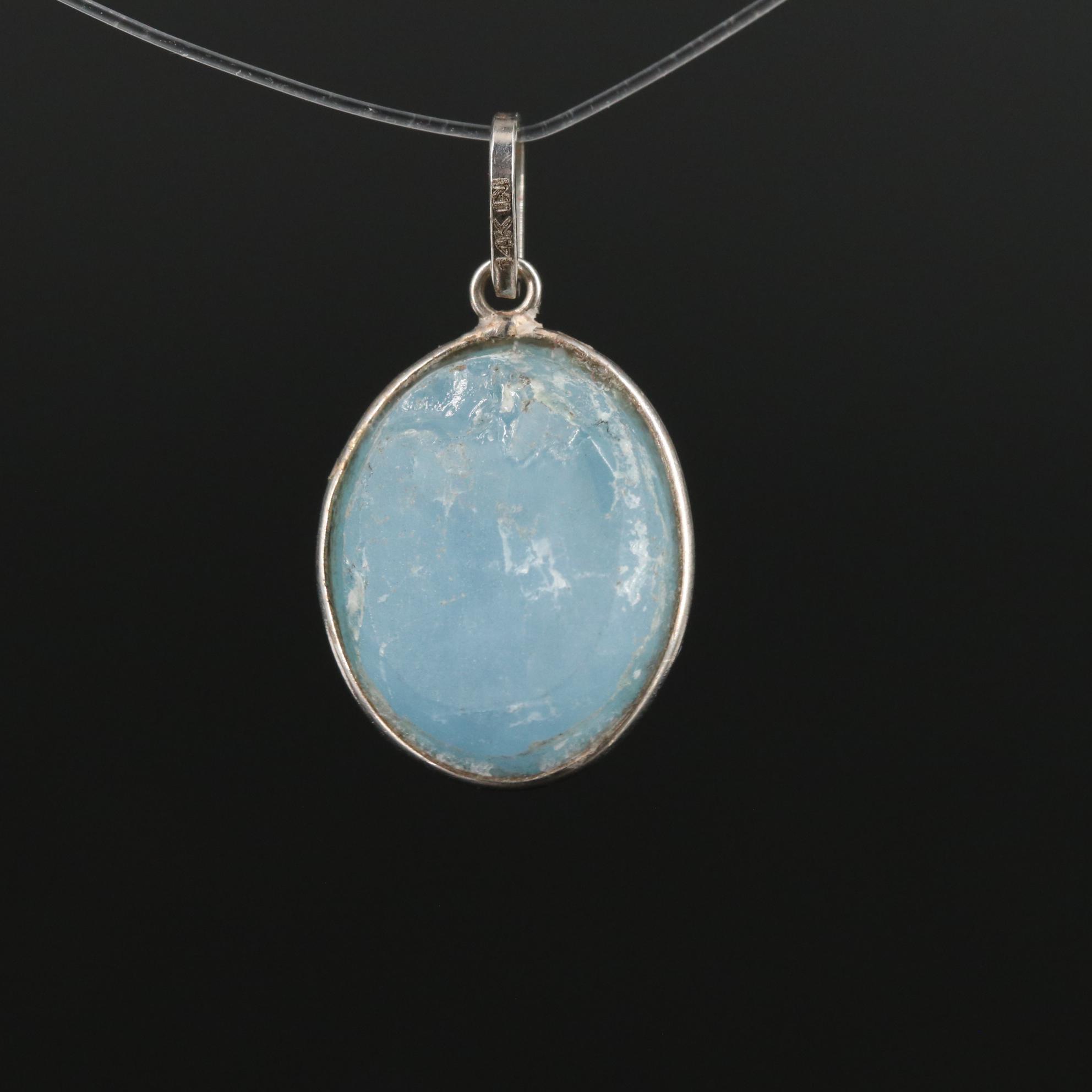 14K Aquamarine Pendant