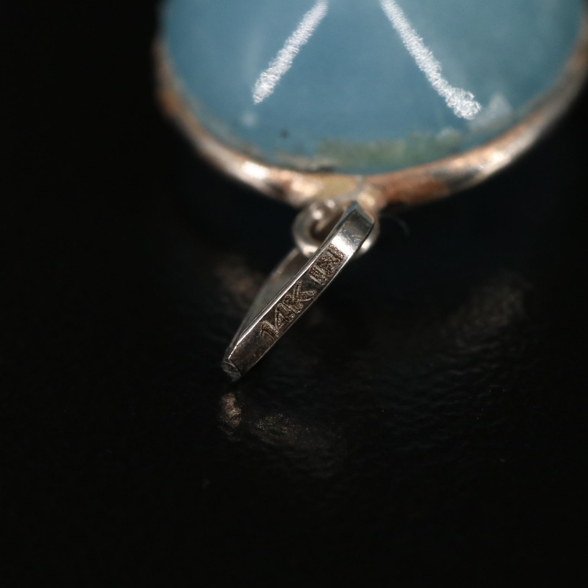 14K Aquamarine Pendant