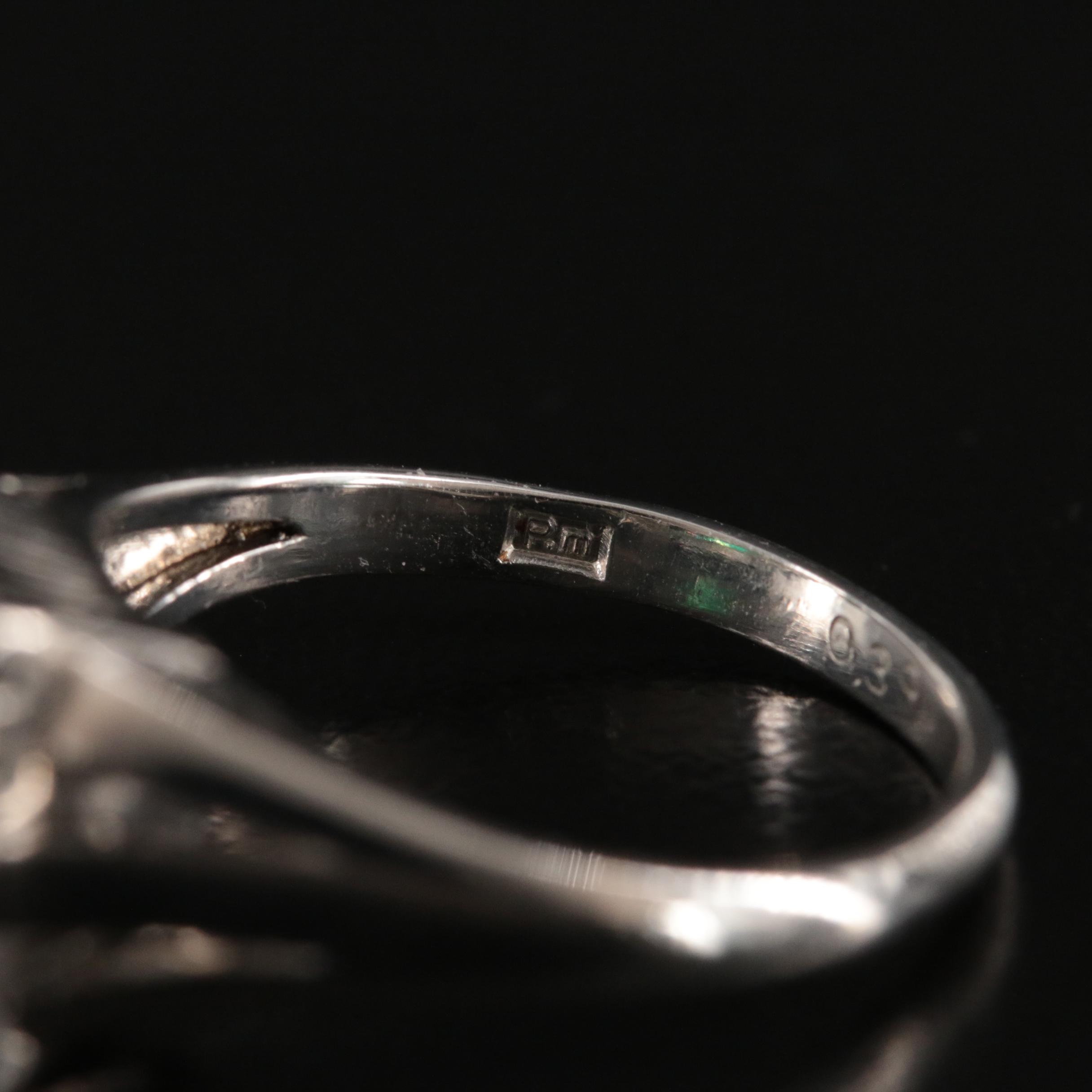 Platinum Emerald and Diamond Ring with GIA Report