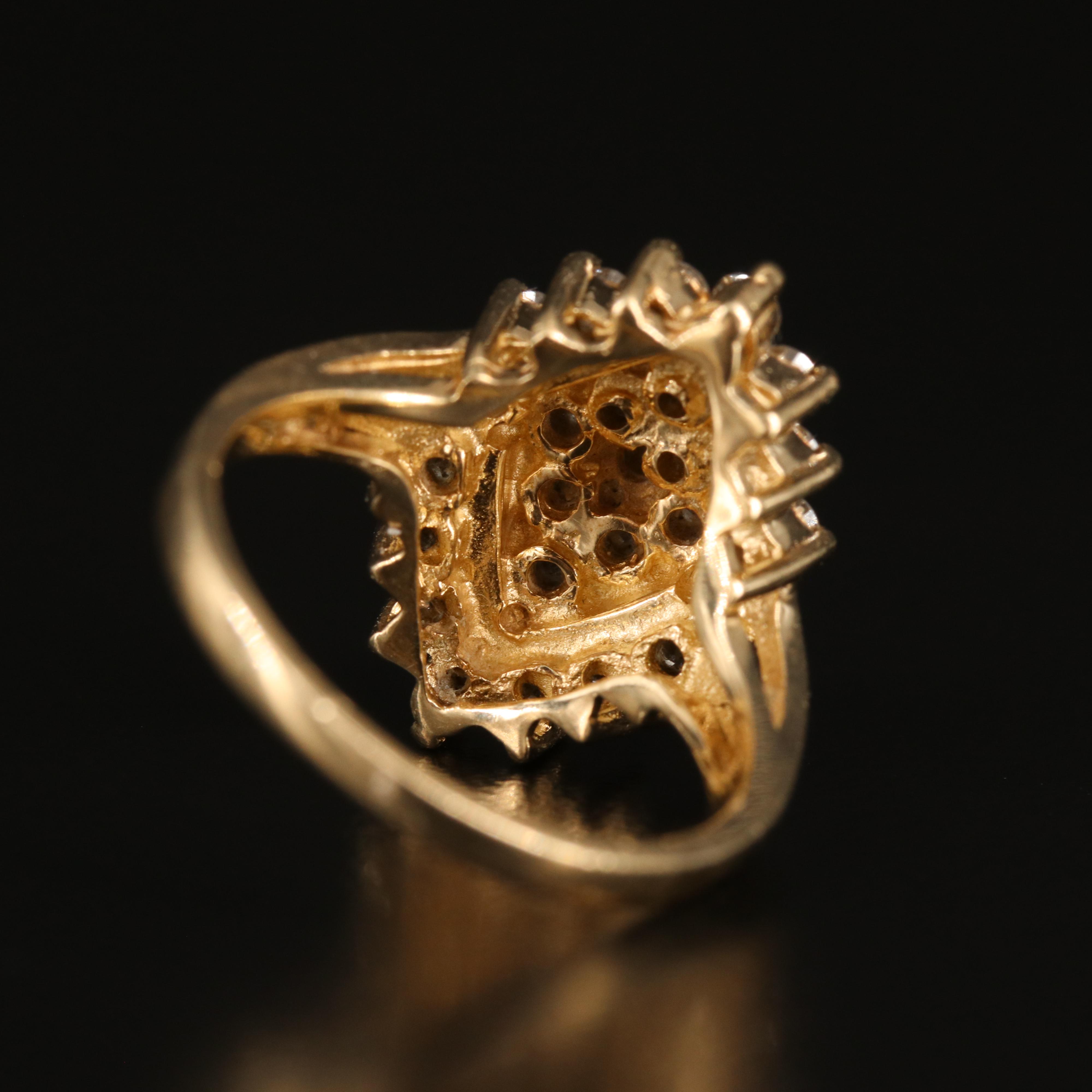 10K 1.00 CTW Diamond Navette Ring