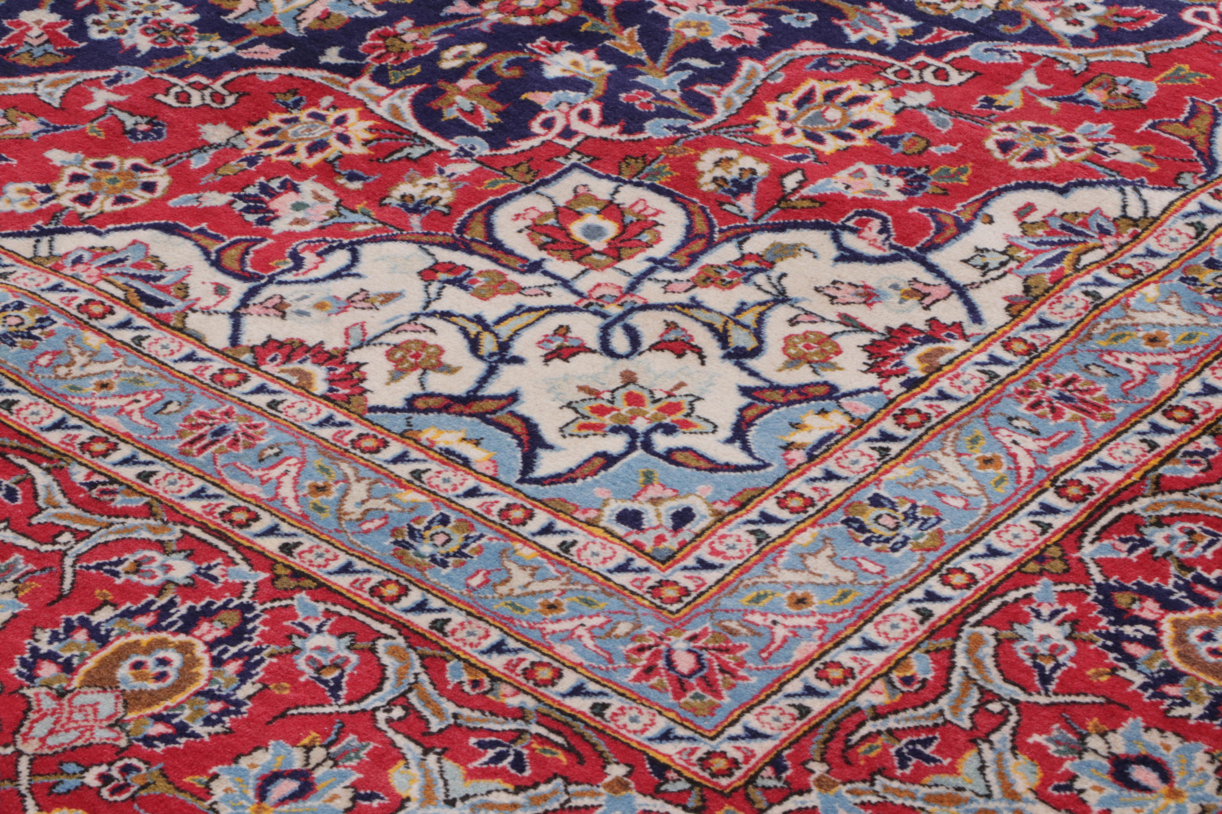 11'5 x 16'4 Hand-Knotted Persian Kashan Room Sized Rug
