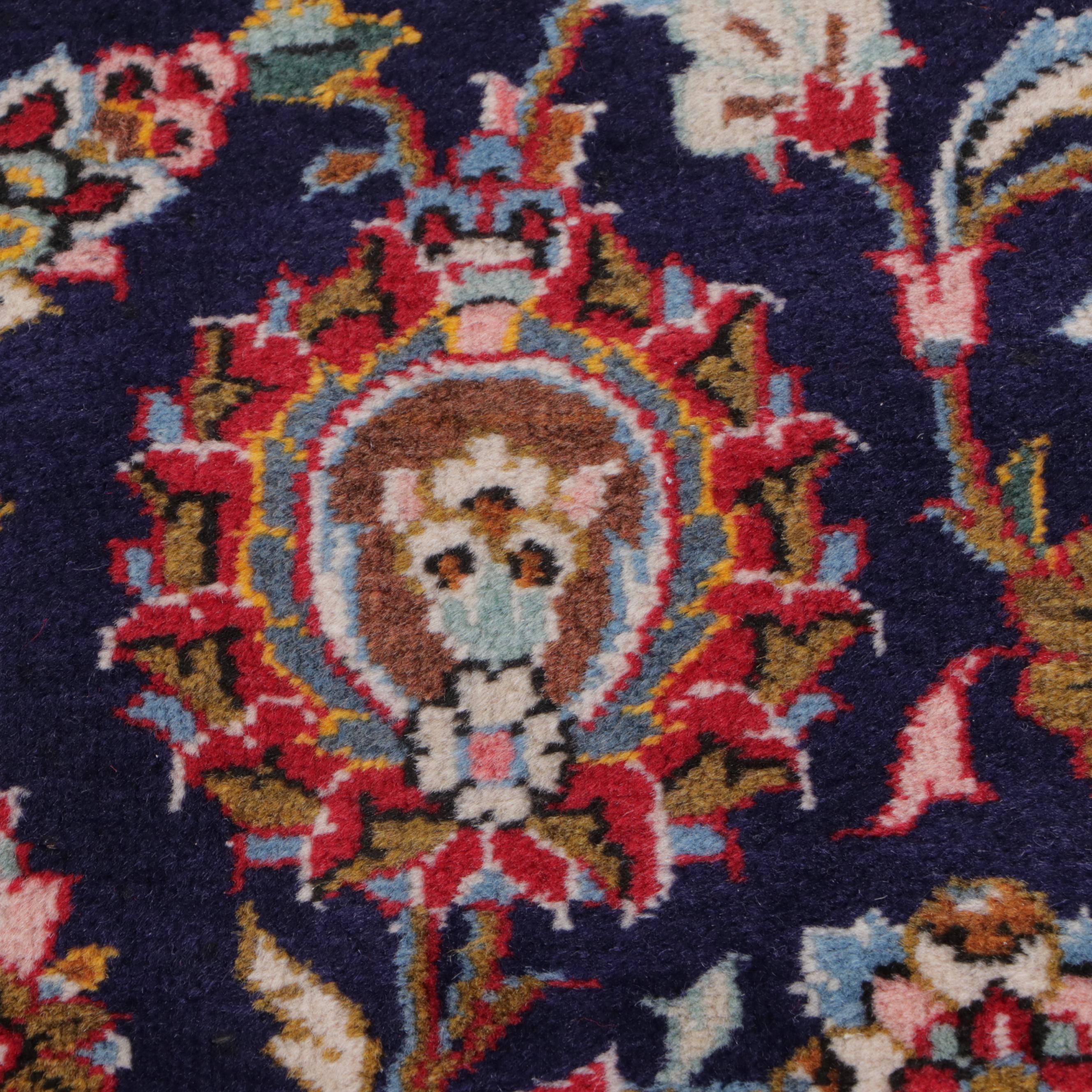 11'5 x 16'4 Hand-Knotted Persian Kashan Room Sized Rug