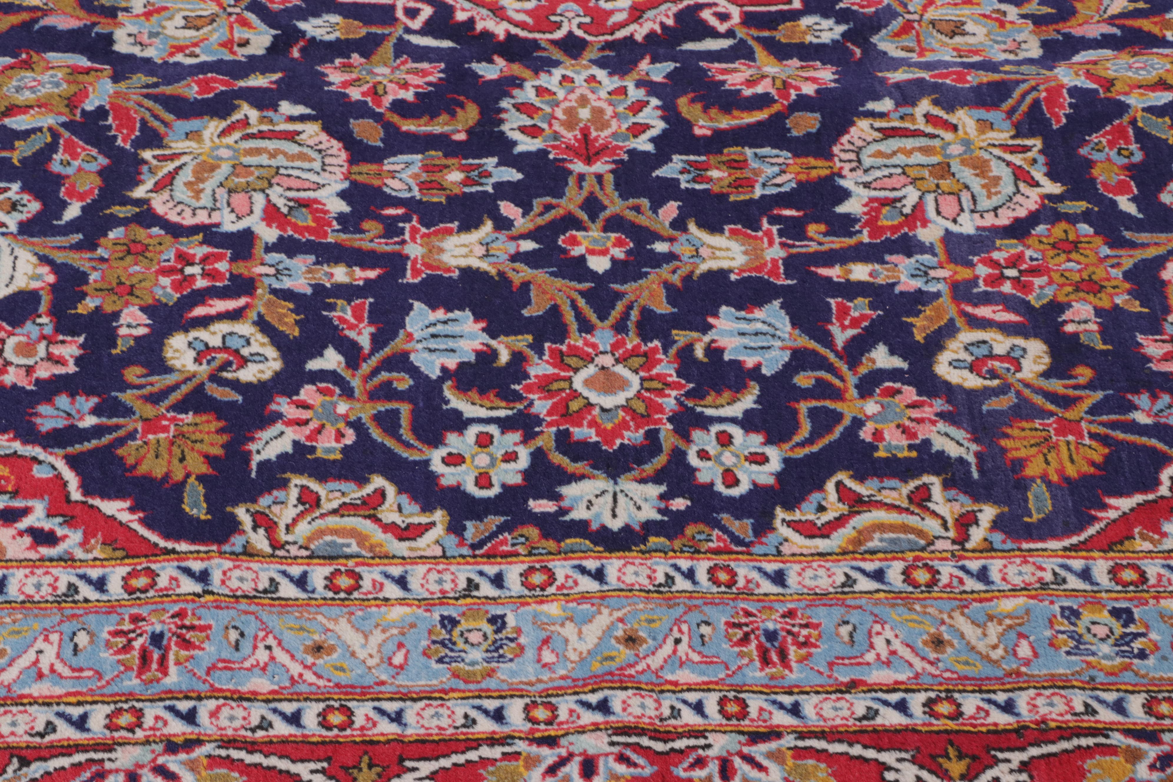 11'5 x 16'4 Hand-Knotted Persian Kashan Room Sized Rug