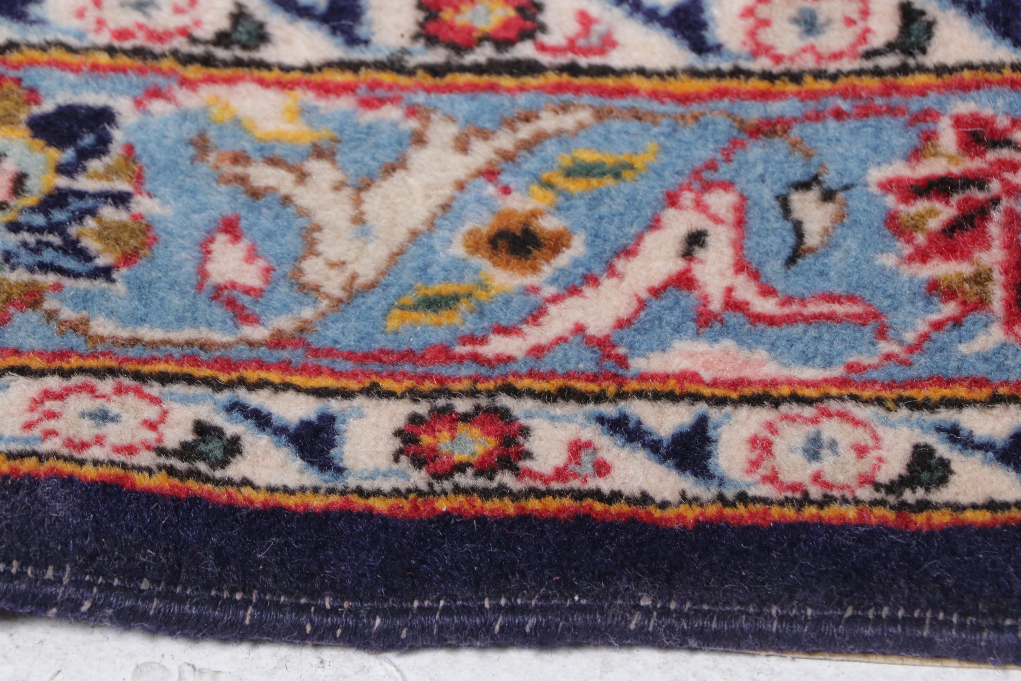 11'5 x 16'4 Hand-Knotted Persian Kashan Room Sized Rug