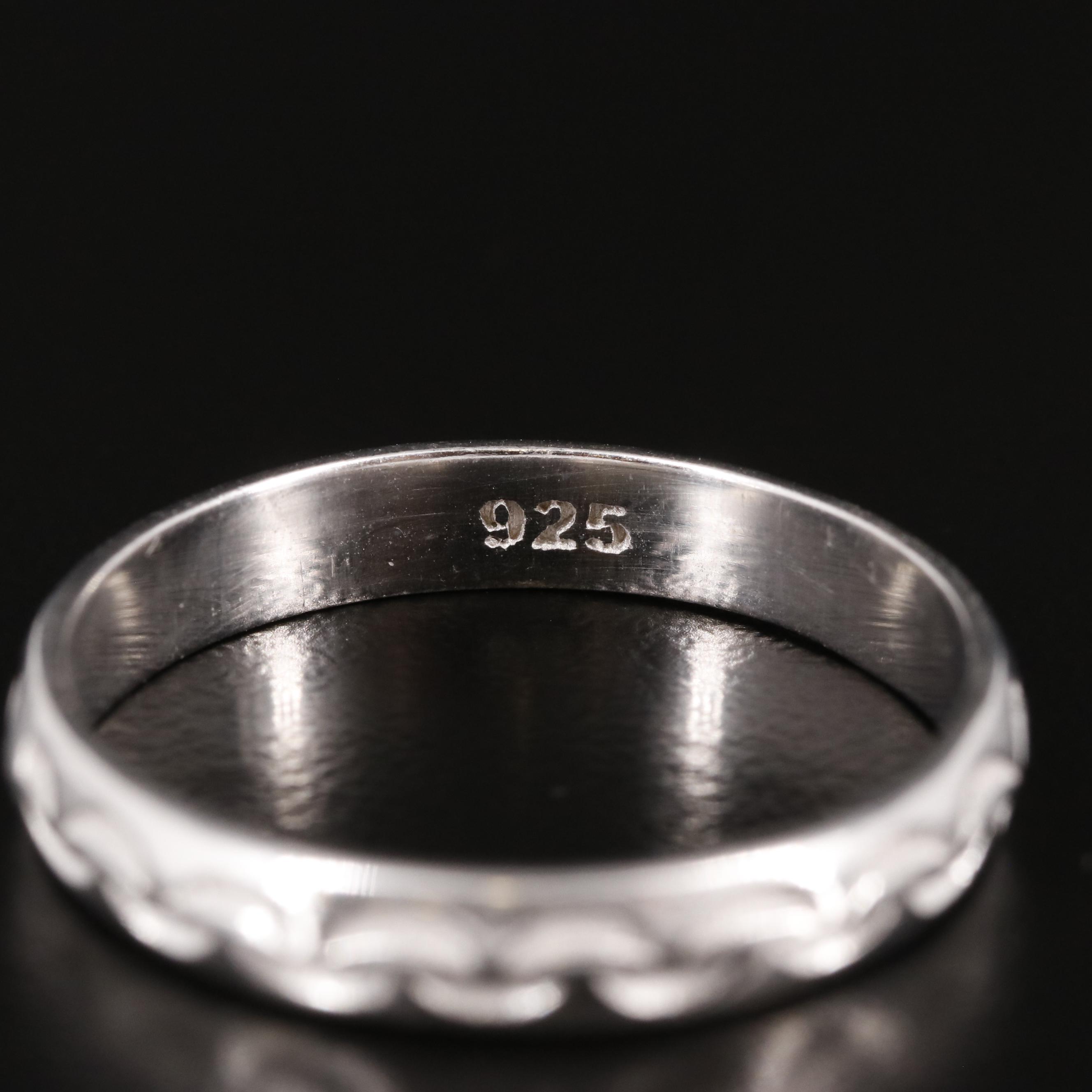 Sterling Textured Band