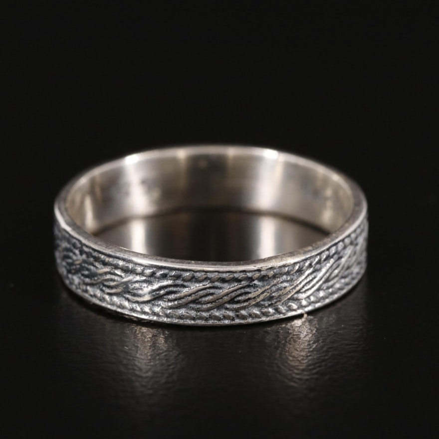 Sterling Textured Band