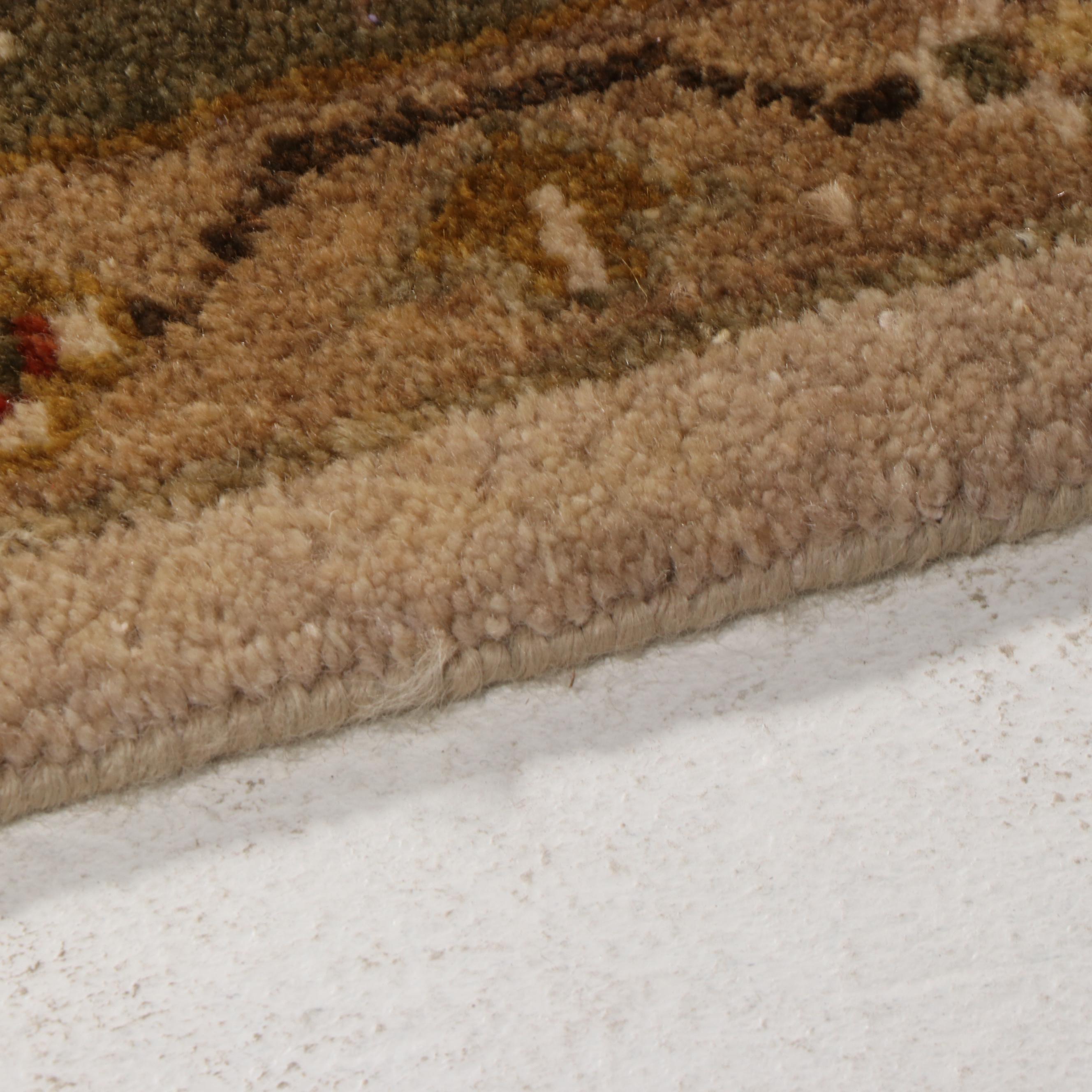 7'11 x 10' Hand-Knotted Indian Agra Area Rug