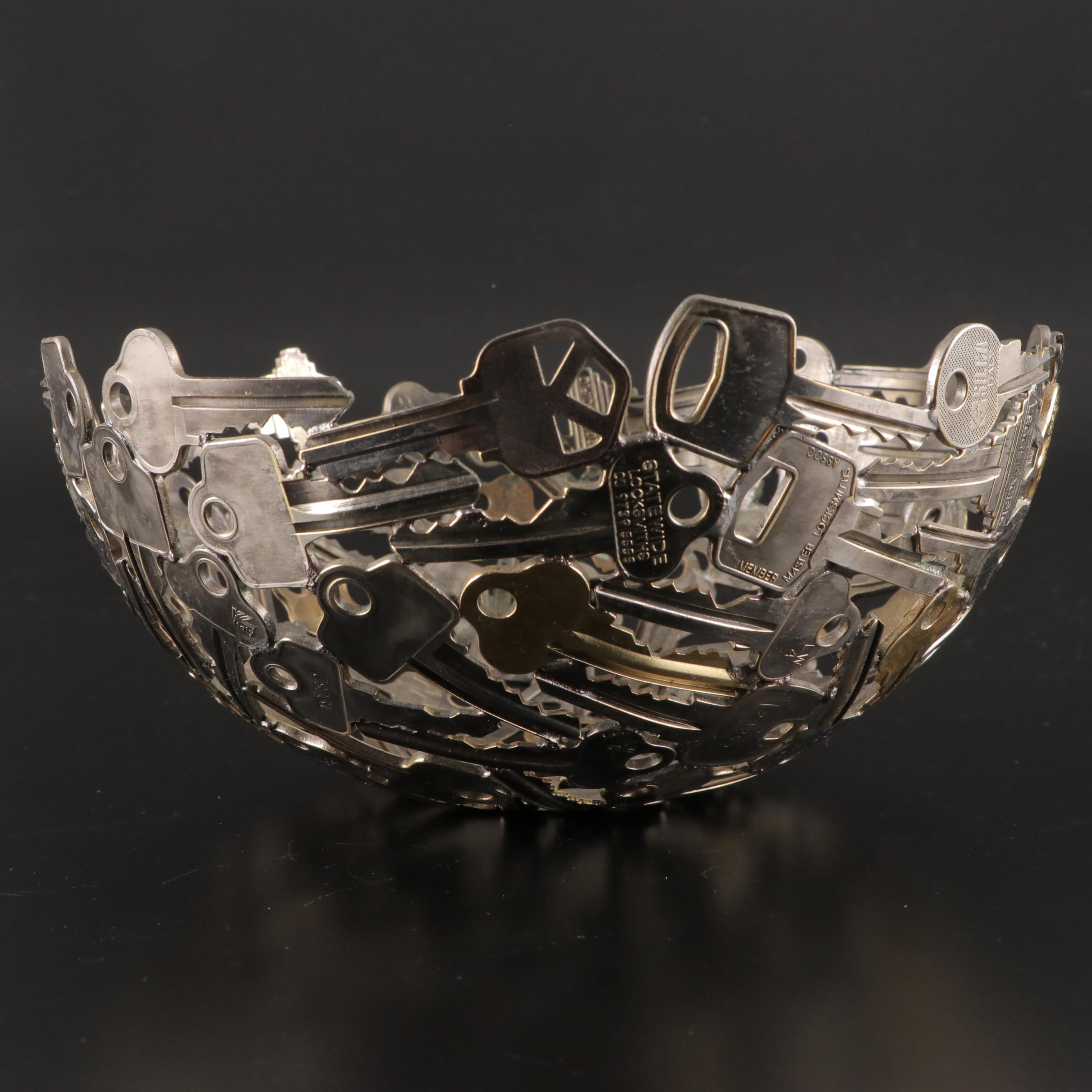 Metal Recycled Key Bowl