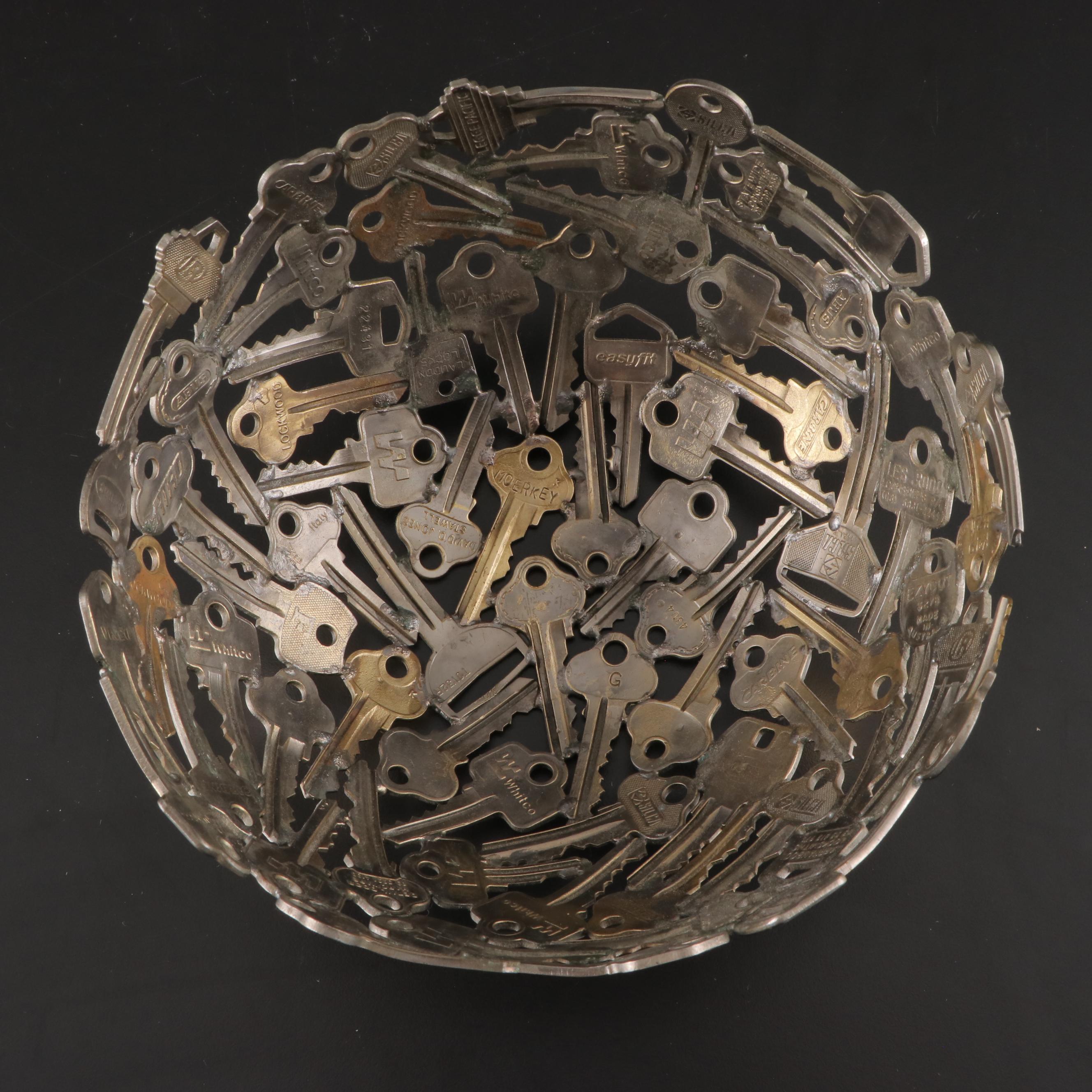 Metal Recycled Key Bowl