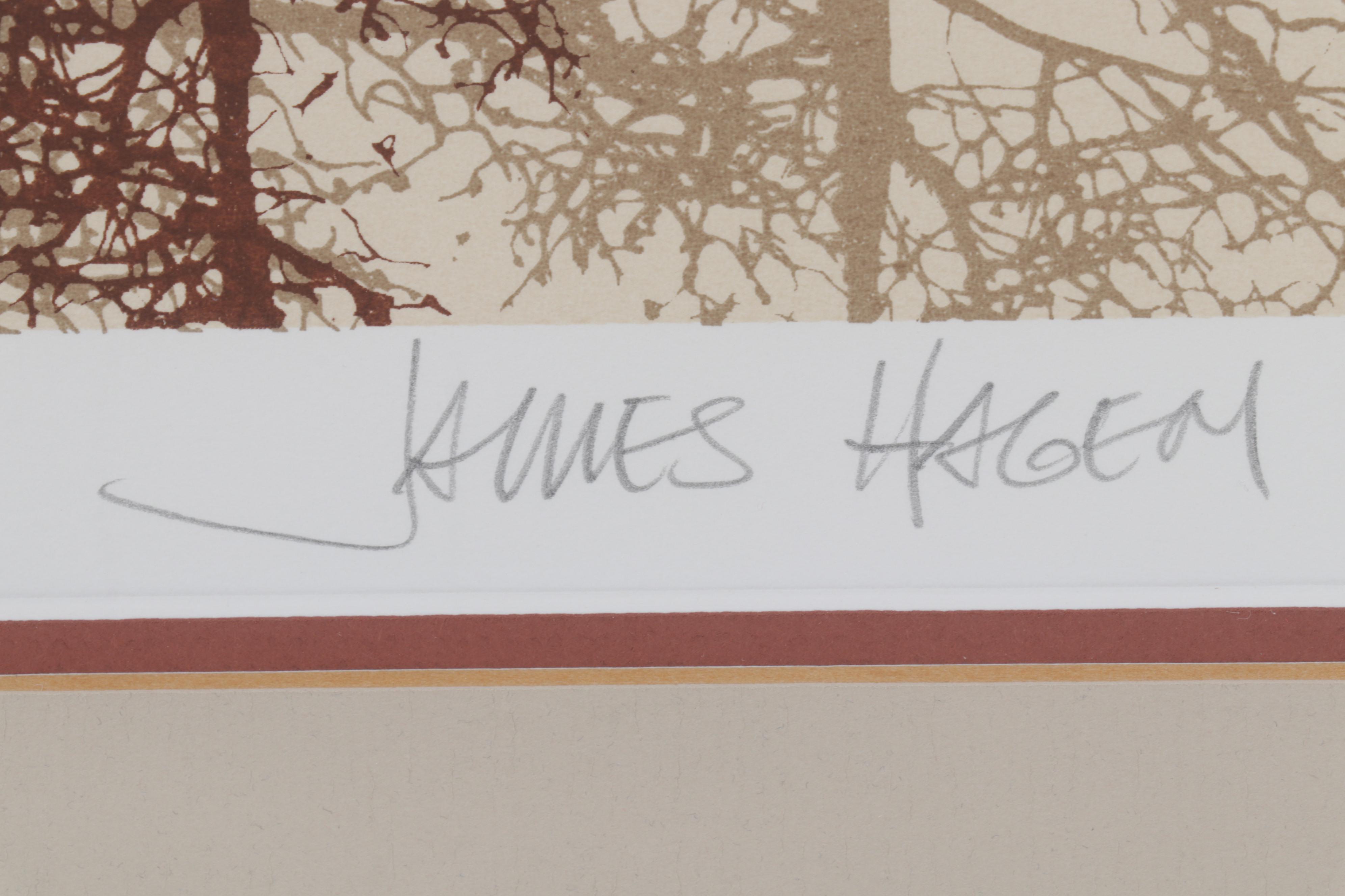 James Hagen Serigraph "Oak Hills," Late 20th Century